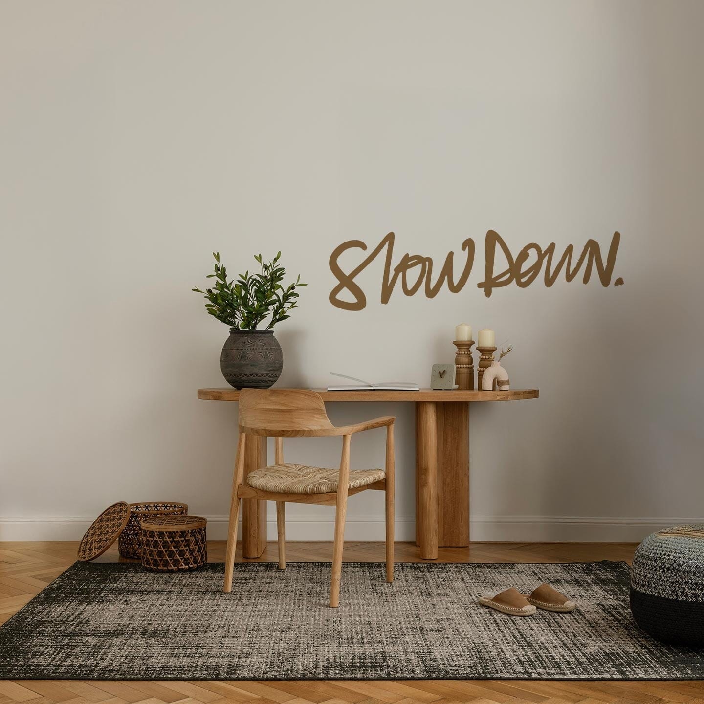 Slow Down Wall Decal Decals Ginger Hamilton Copper (Metallic) 