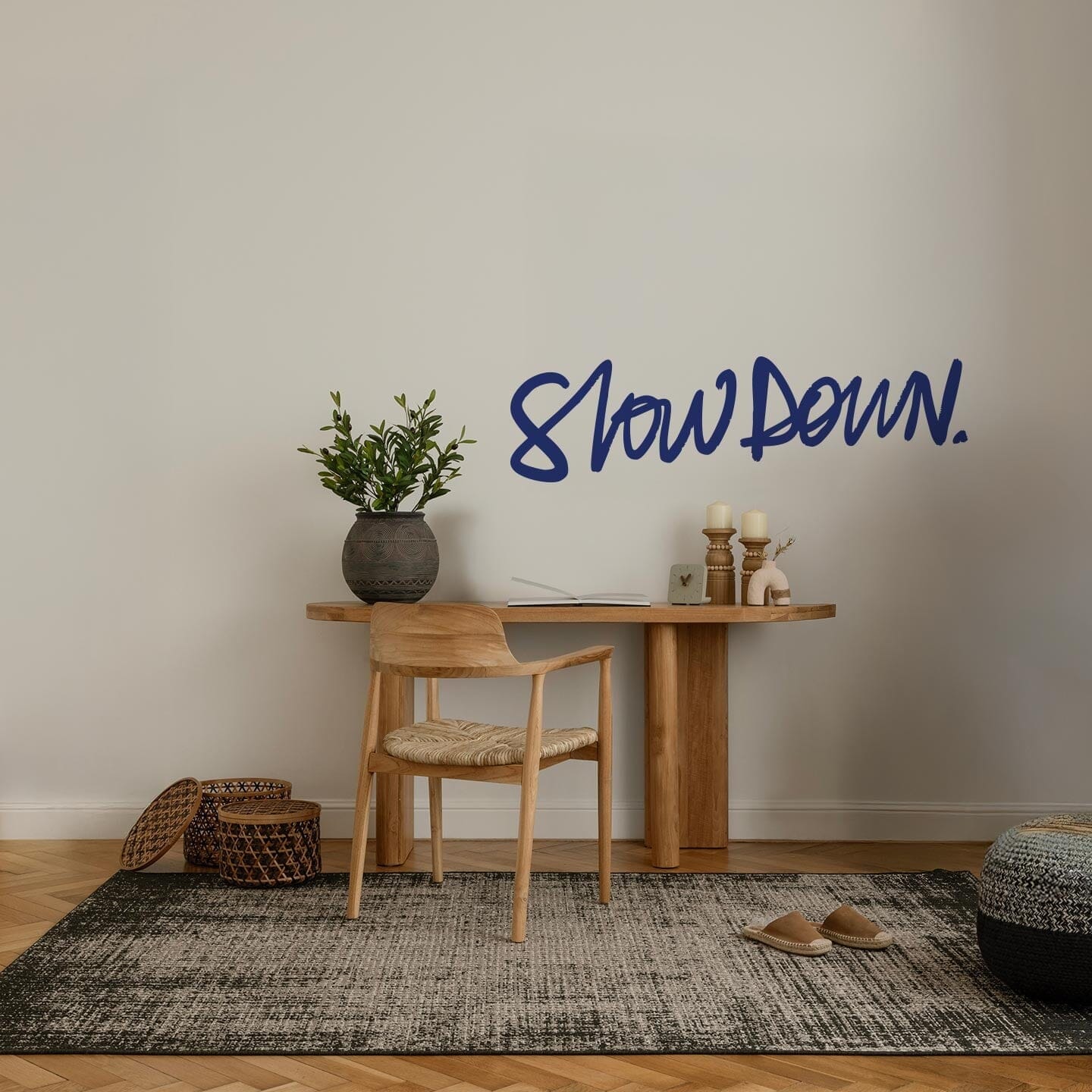 Slow Down Wall Decal Decals Ginger Hamilton Dark Blue 