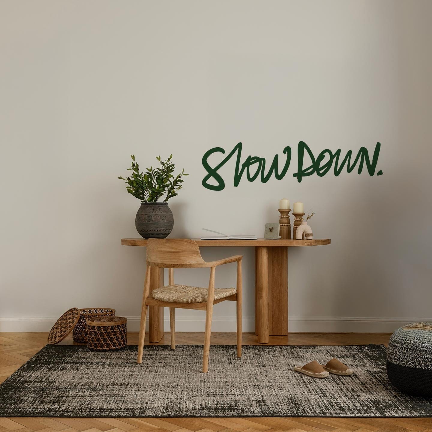 Slow Down Wall Decal Decals Ginger Hamilton Dark Green 