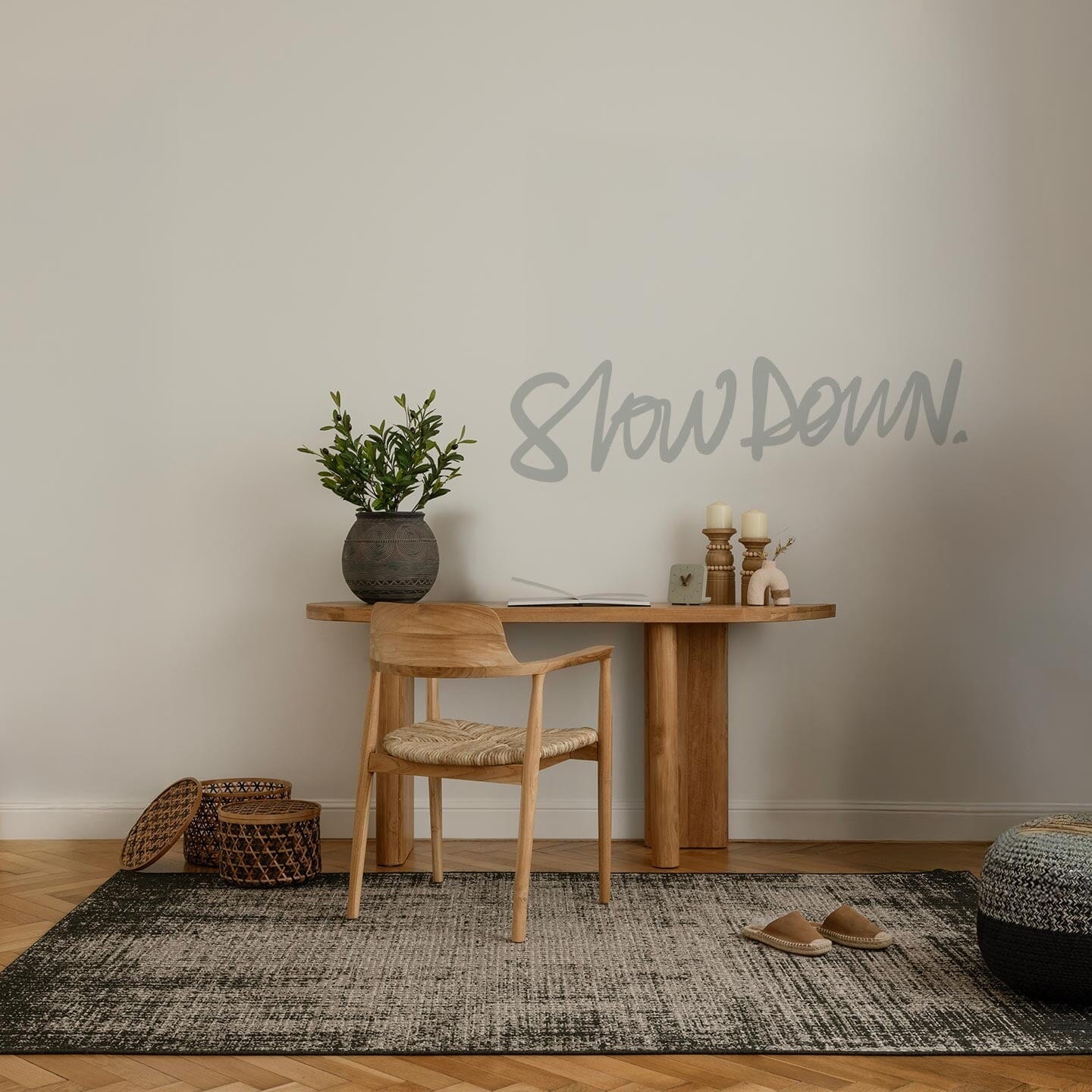 Slow Down Wall Decal Decals Ginger Hamilton Light Grey 