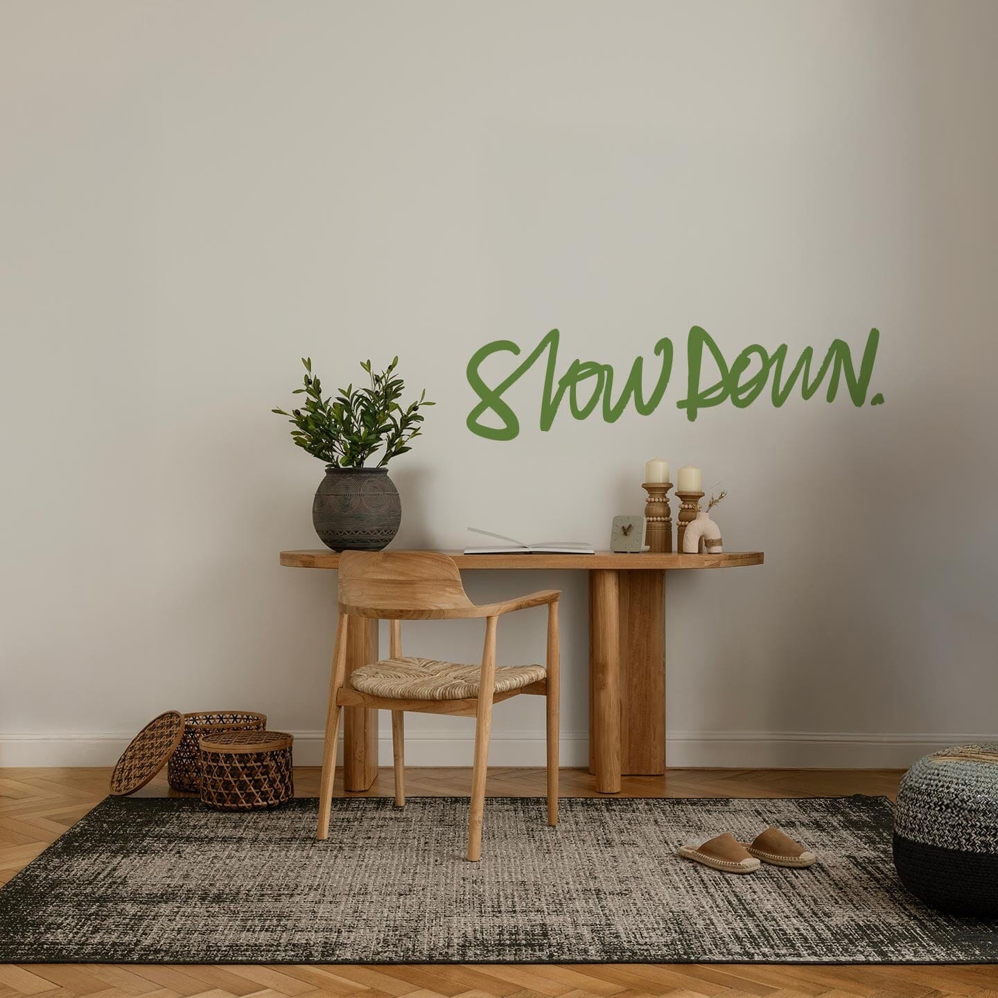 Slow Down Wall Decal Decals Ginger Hamilton Lime Green 