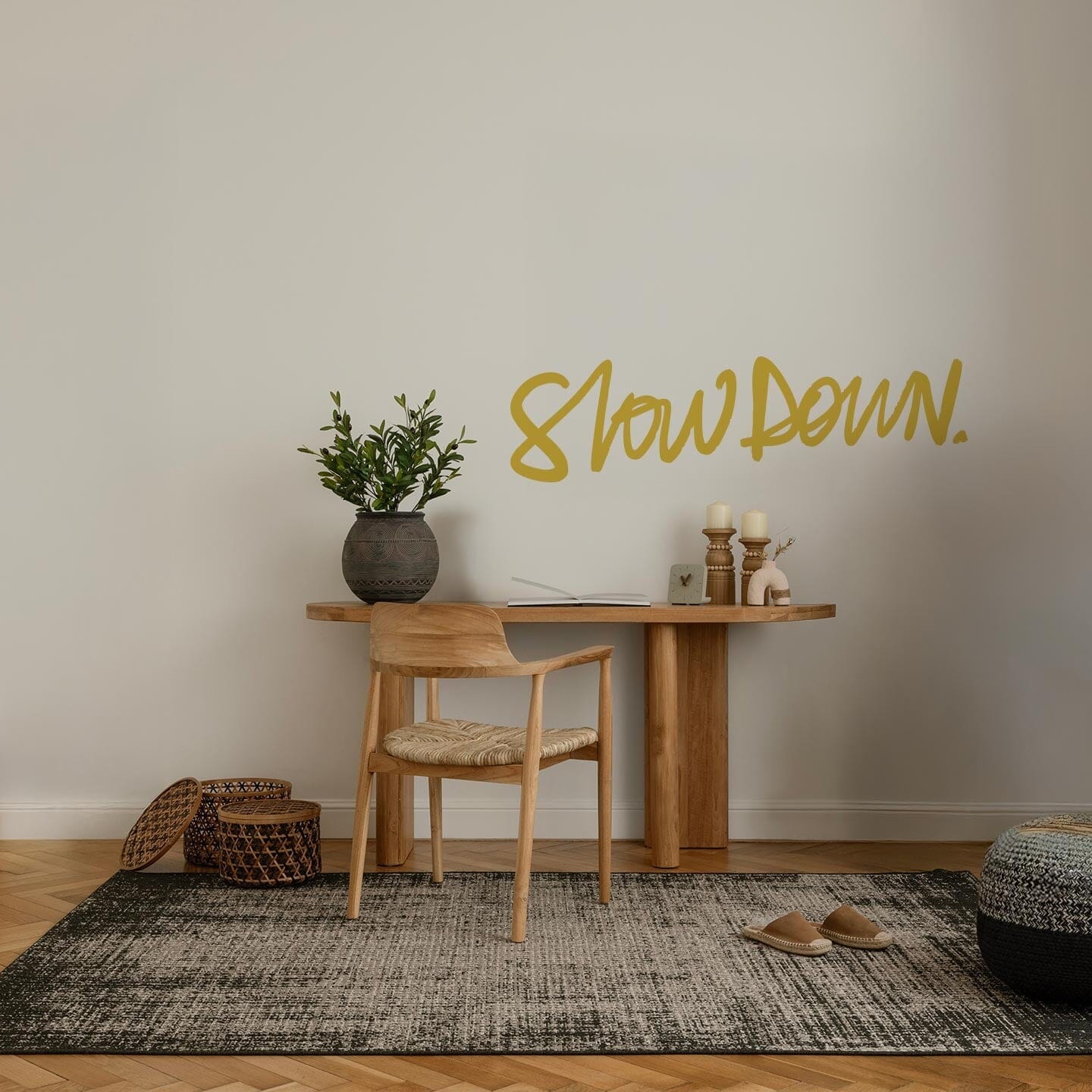 Slow Down Wall Decal Decals Ginger Hamilton Signal Yellow 