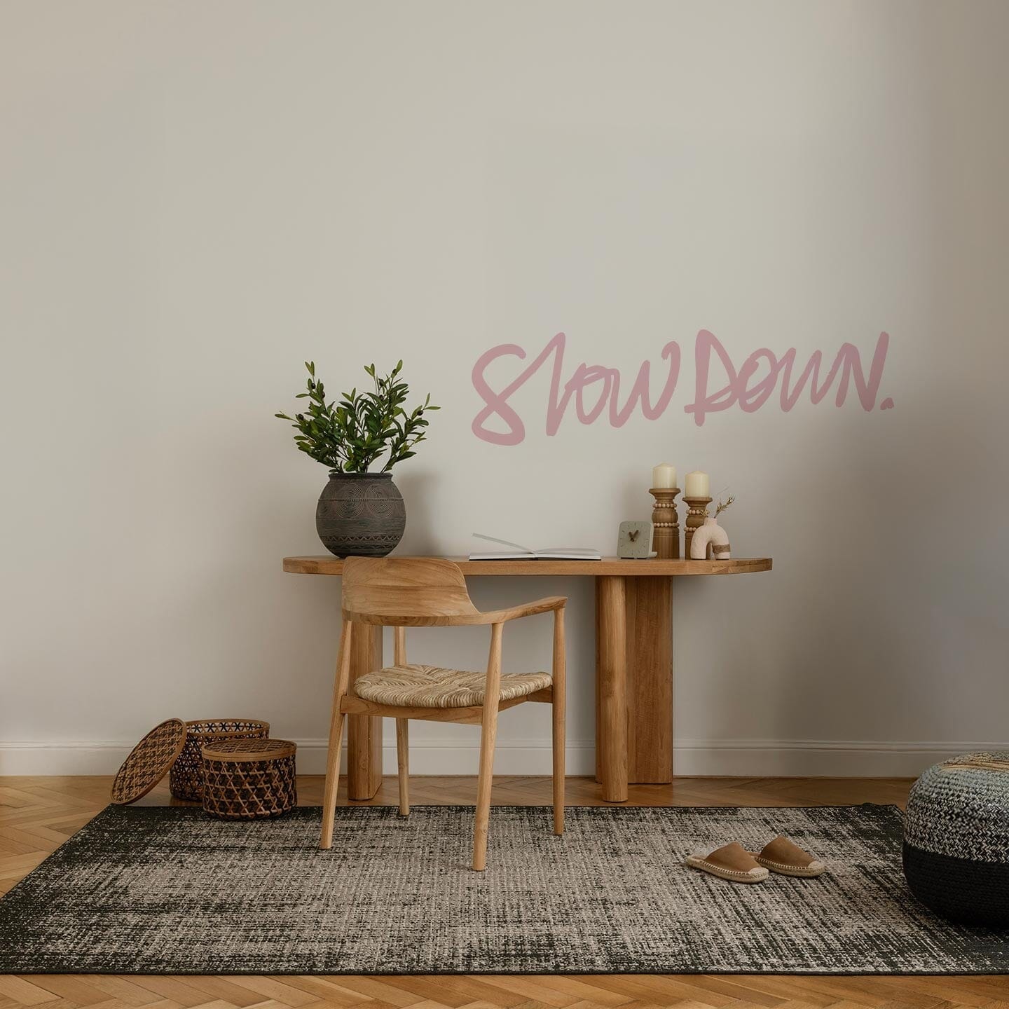Slow Down Wall Decal Decals Ginger Hamilton Soft Pink 