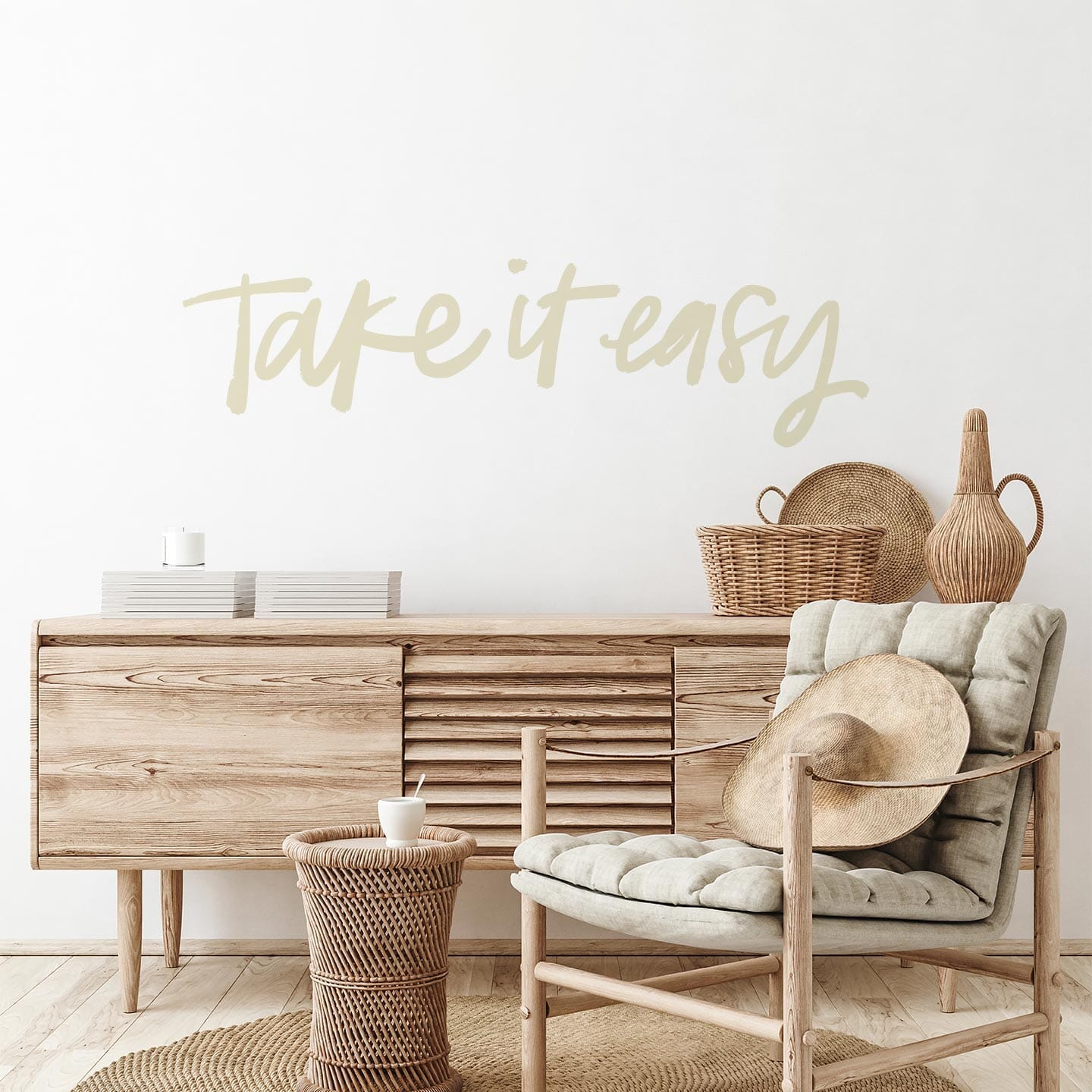 Take It Easy Wall Decal Decals Ginger Hamilton Beige 