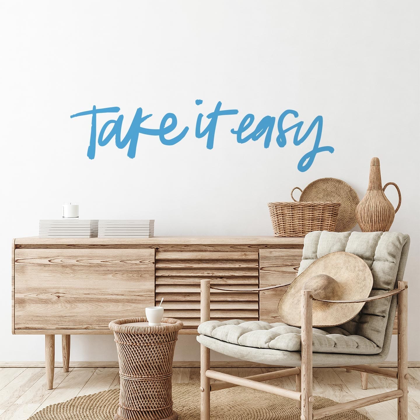 Take It Easy Wall Decal Decals Ginger Hamilton Blue 