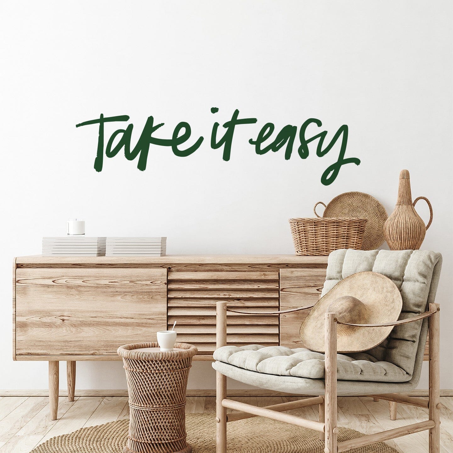 Take It Easy Wall Decal Decals Ginger Hamilton Dark Green 