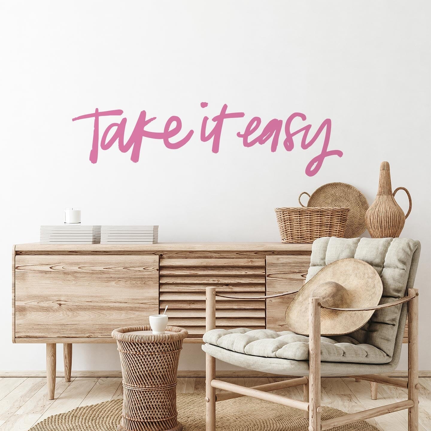 Take It Easy Wall Decal Decals Ginger Hamilton Pink 