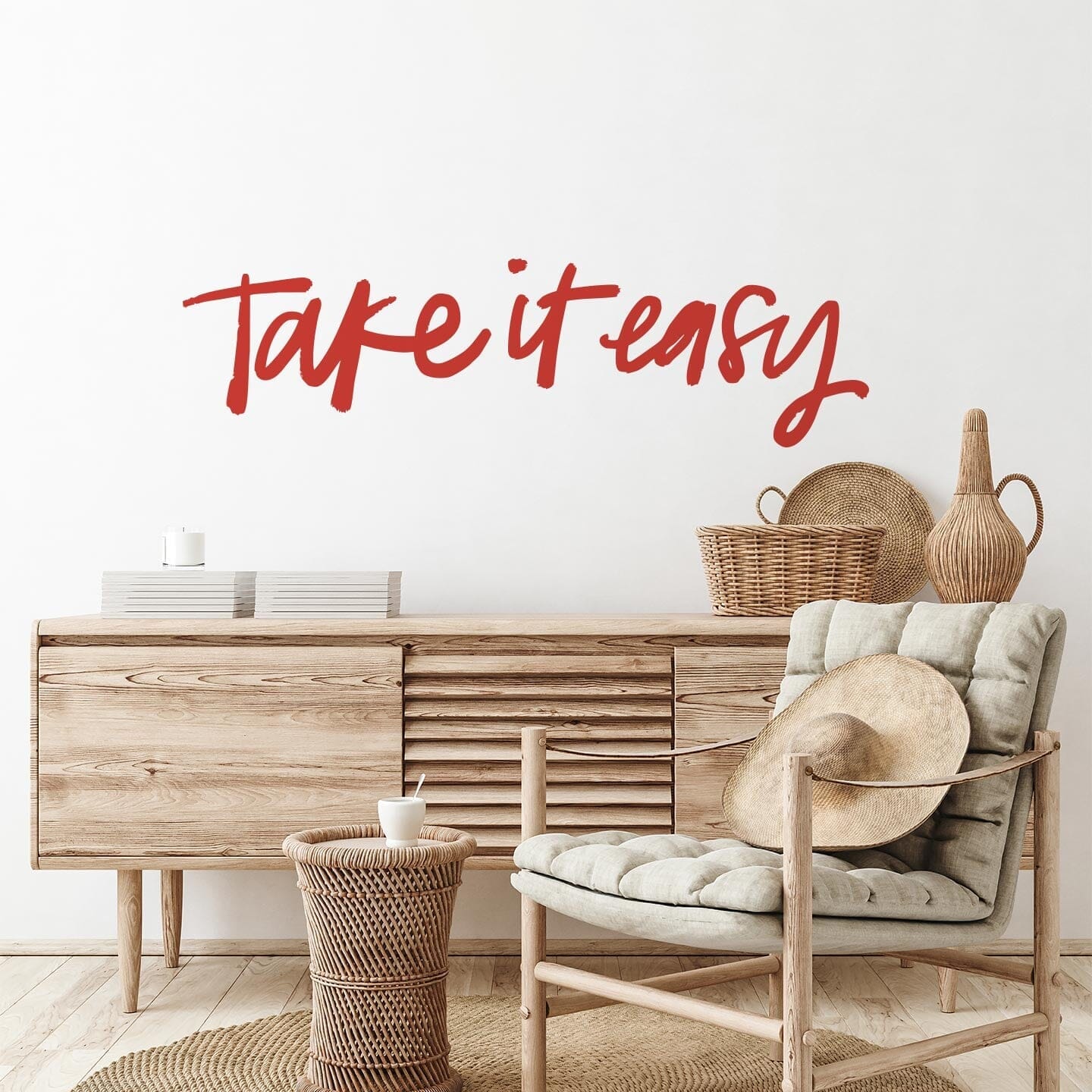 Take It Easy Wall Decal Decals Ginger Hamilton Red 