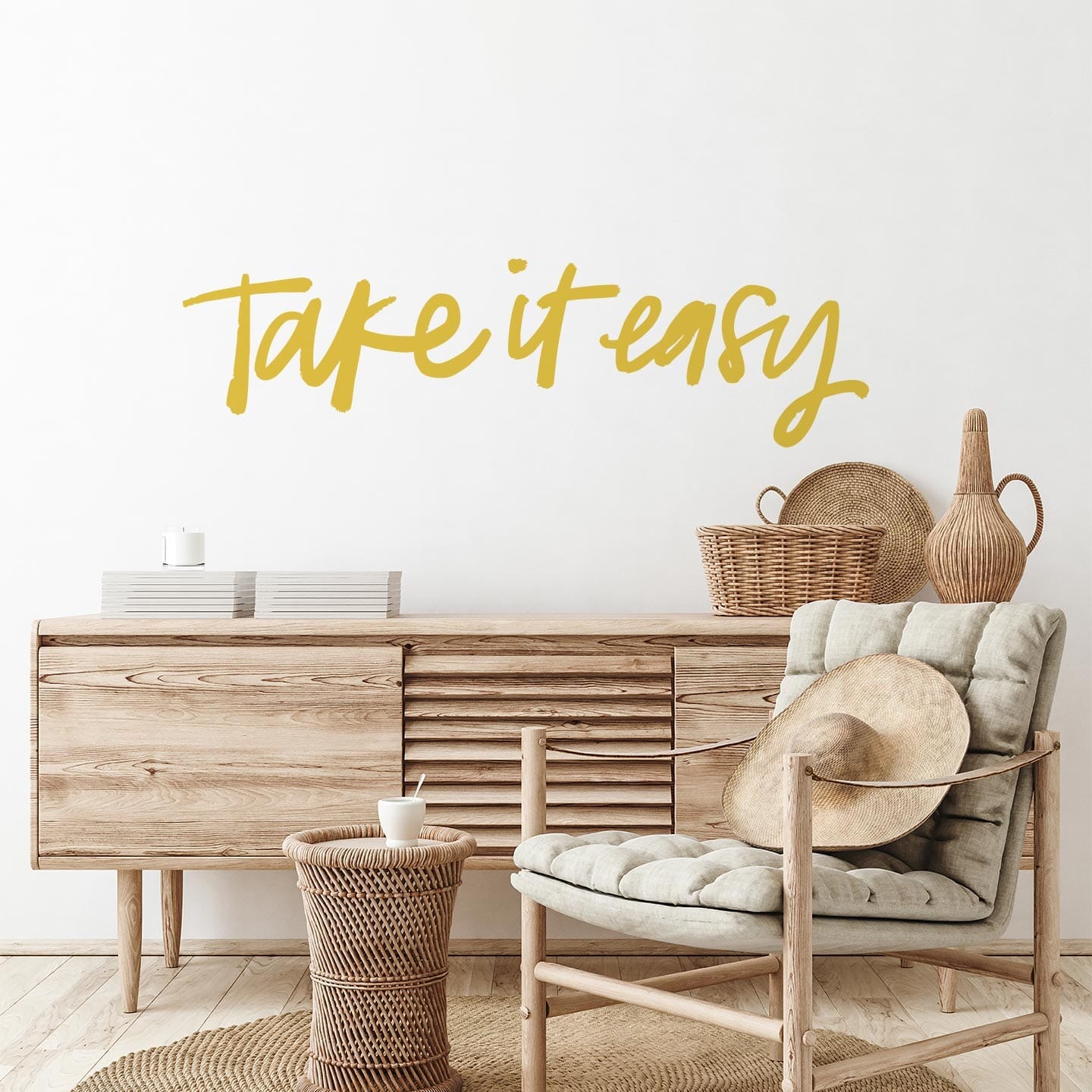 Take It Easy Wall Decal Decals Ginger Hamilton Signal Yellow 