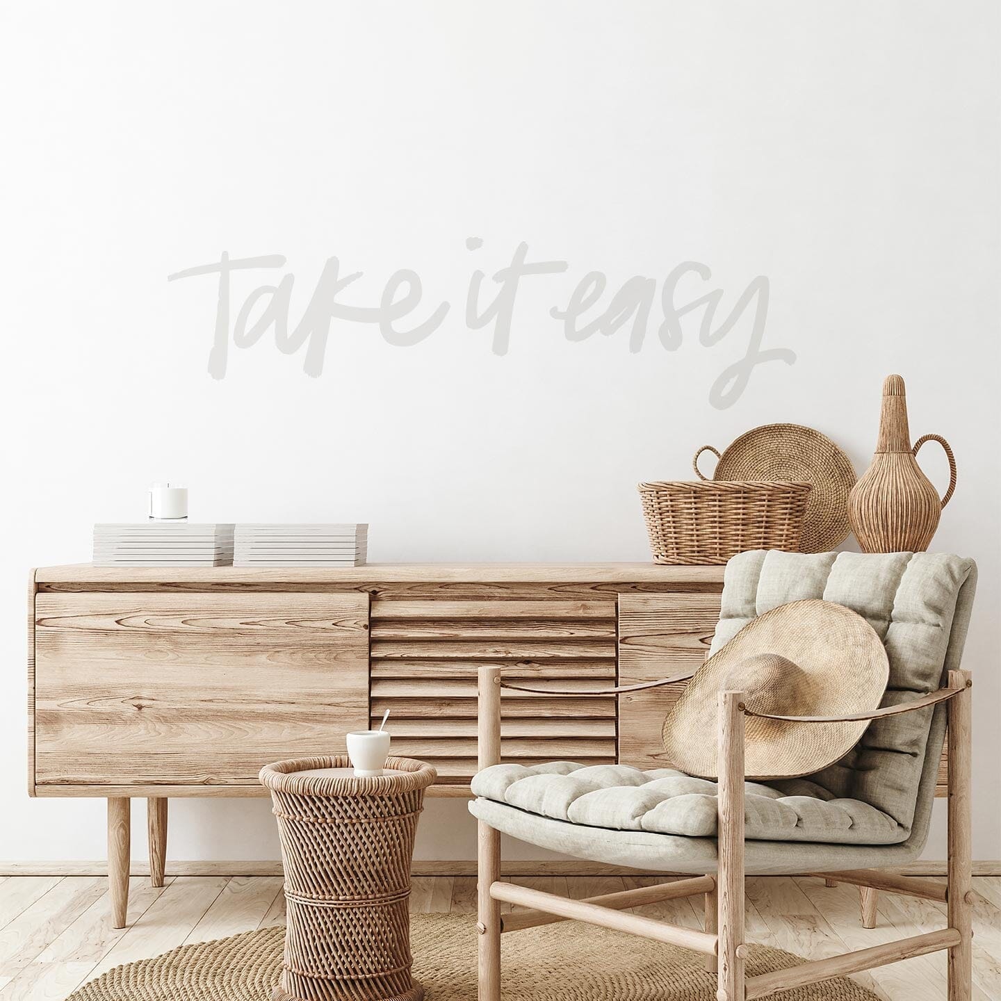 Take It Easy Wall Decal Decals Ginger Hamilton White 