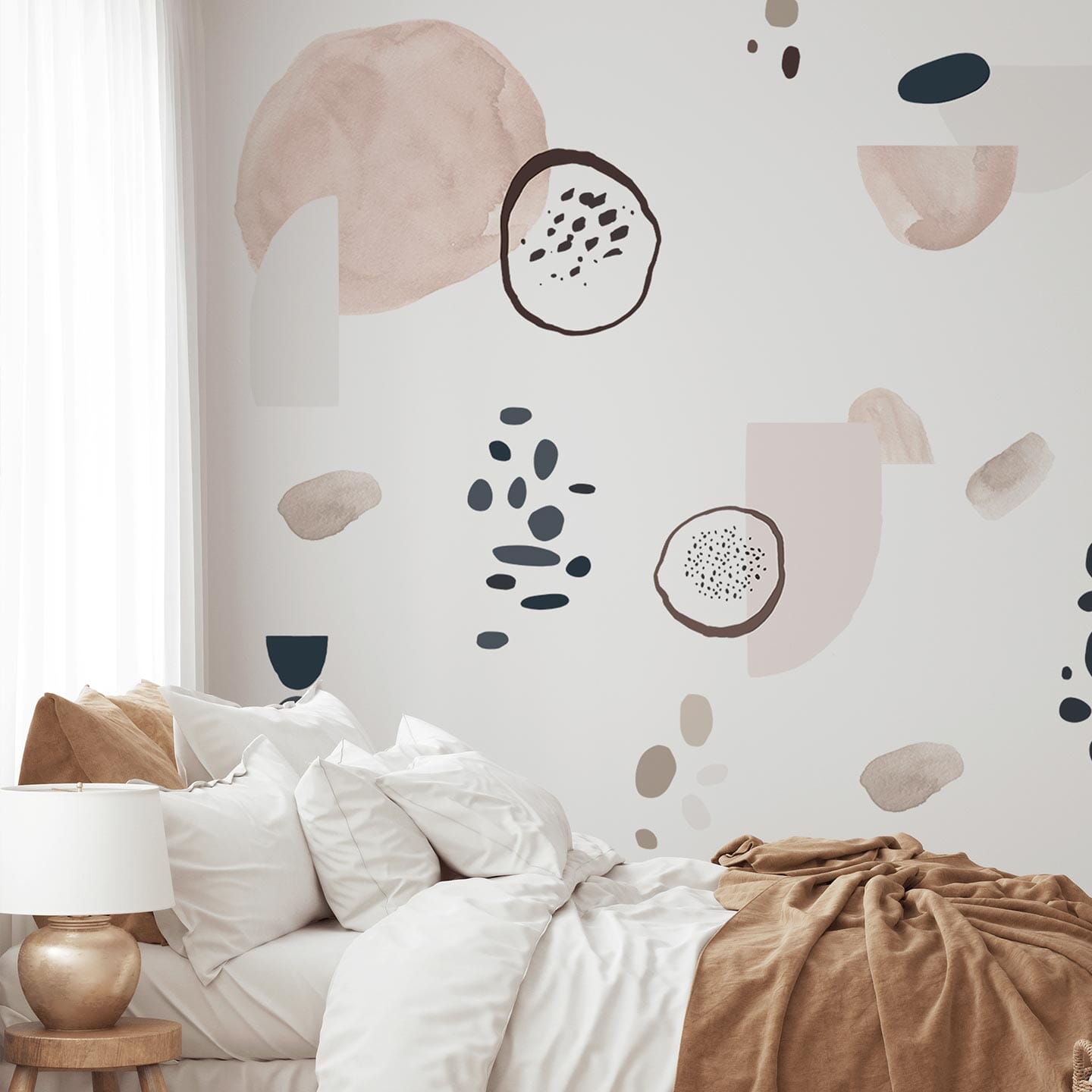 The Blush Circular Abstract Wall Decals Decals Urbanwalls 