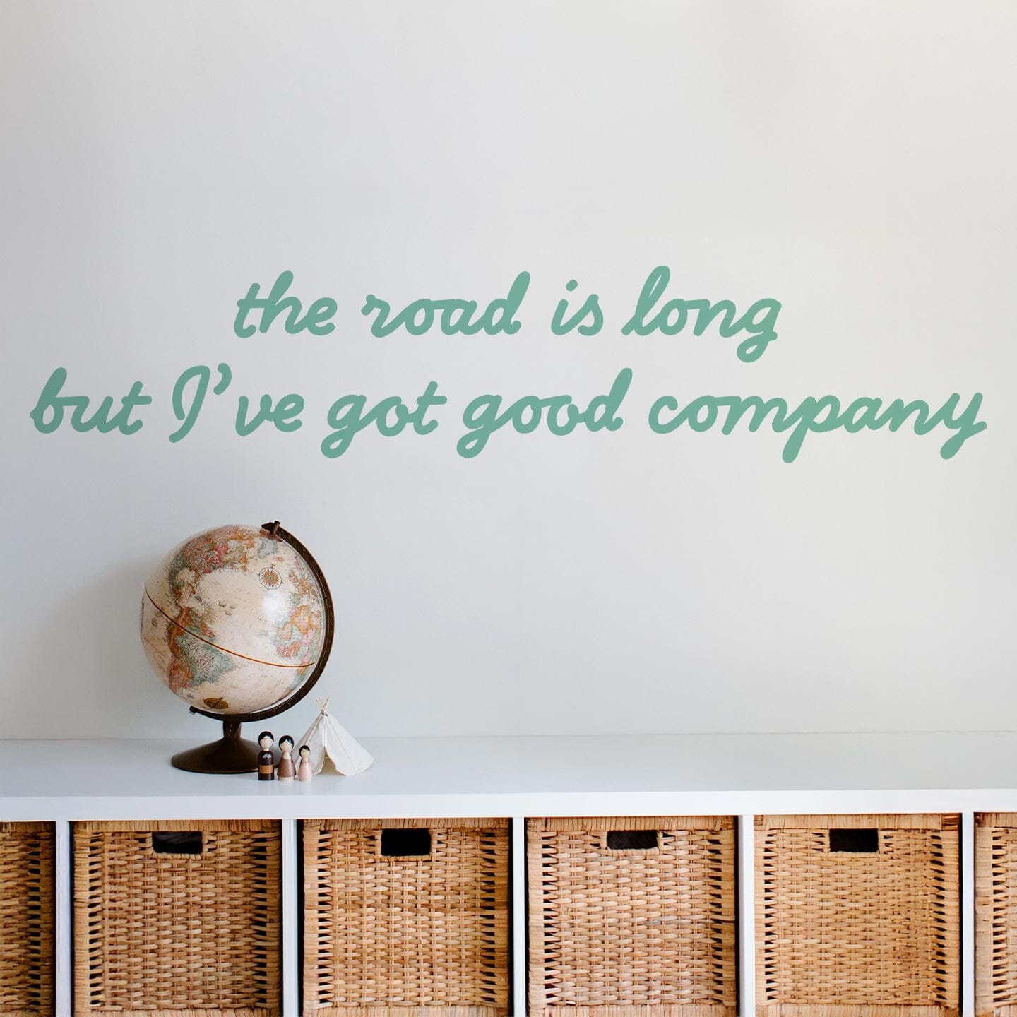 The Road is Long Calligraphy Wall Decal Decals Urbanwalls 