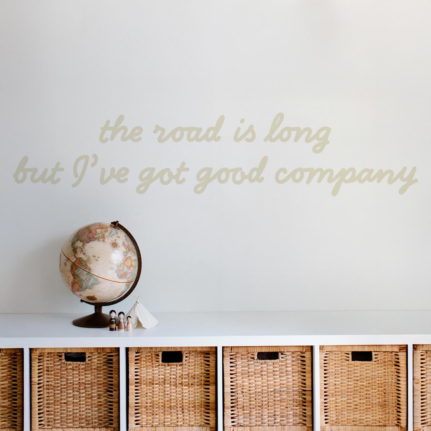 The Road is Long Calligraphy Wall Decal Decals Urbanwalls 