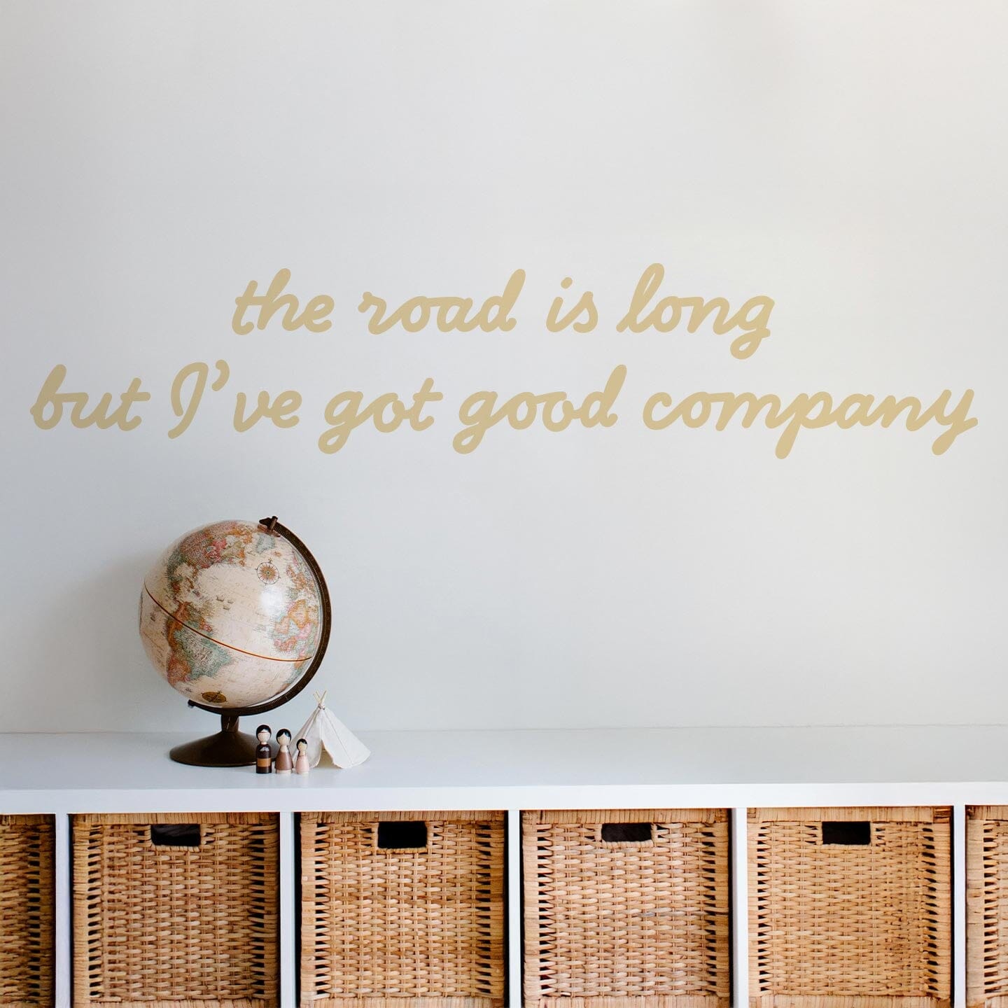 The Road is Long Calligraphy Wall Decal Decals Urbanwalls 