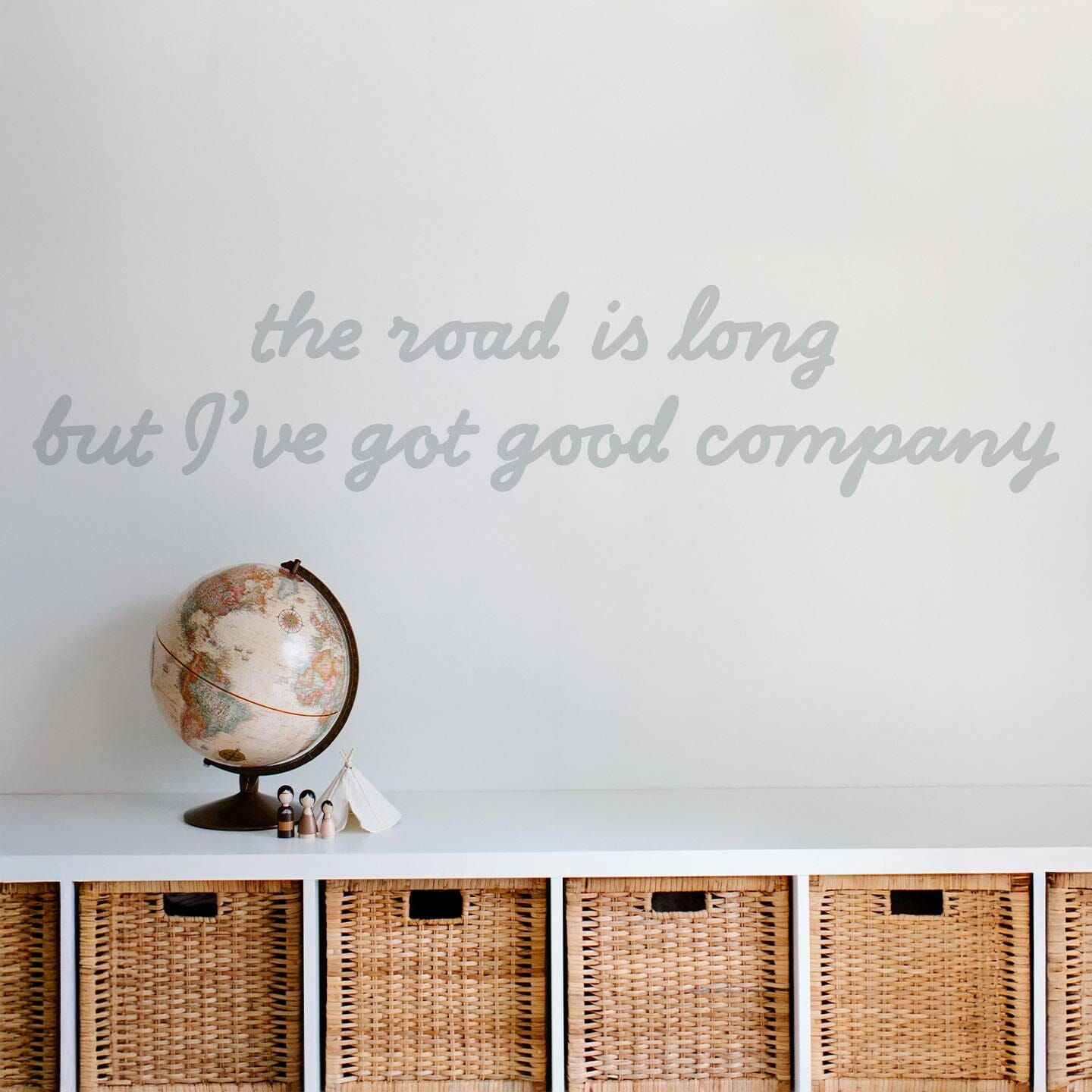 The Road is Long Calligraphy Wall Decal Decals Urbanwalls 