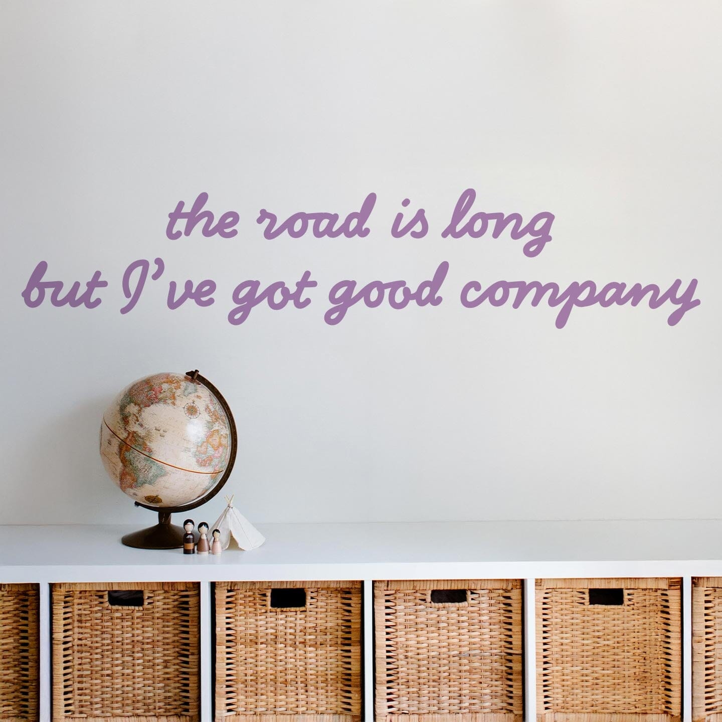 The Road is Long Calligraphy Wall Decal Decals Urbanwalls 