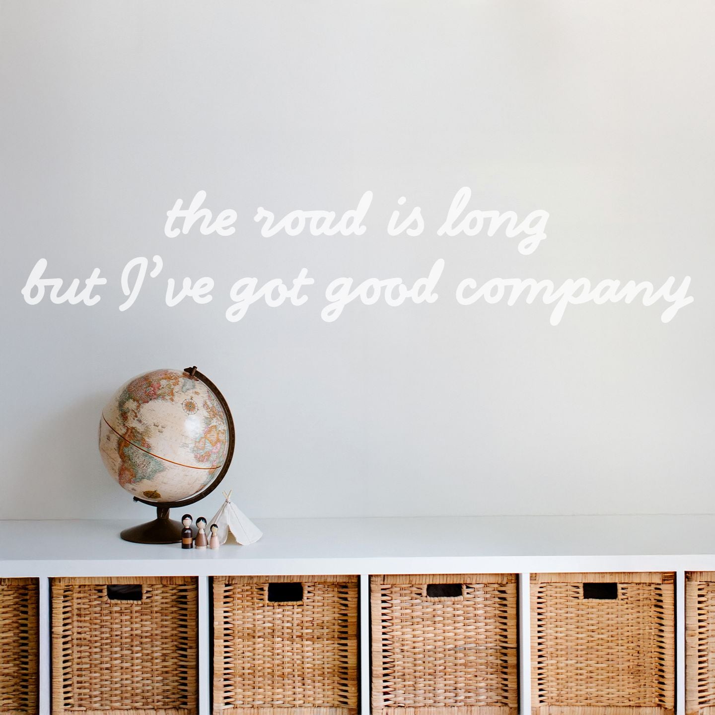 The Road is Long Calligraphy Wall Decal Decals Urbanwalls 