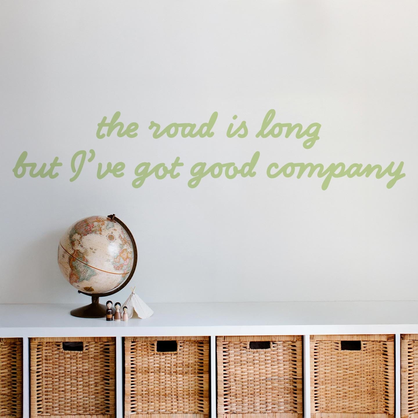 The Road is Long Calligraphy Wall Decal Decals Urbanwalls 