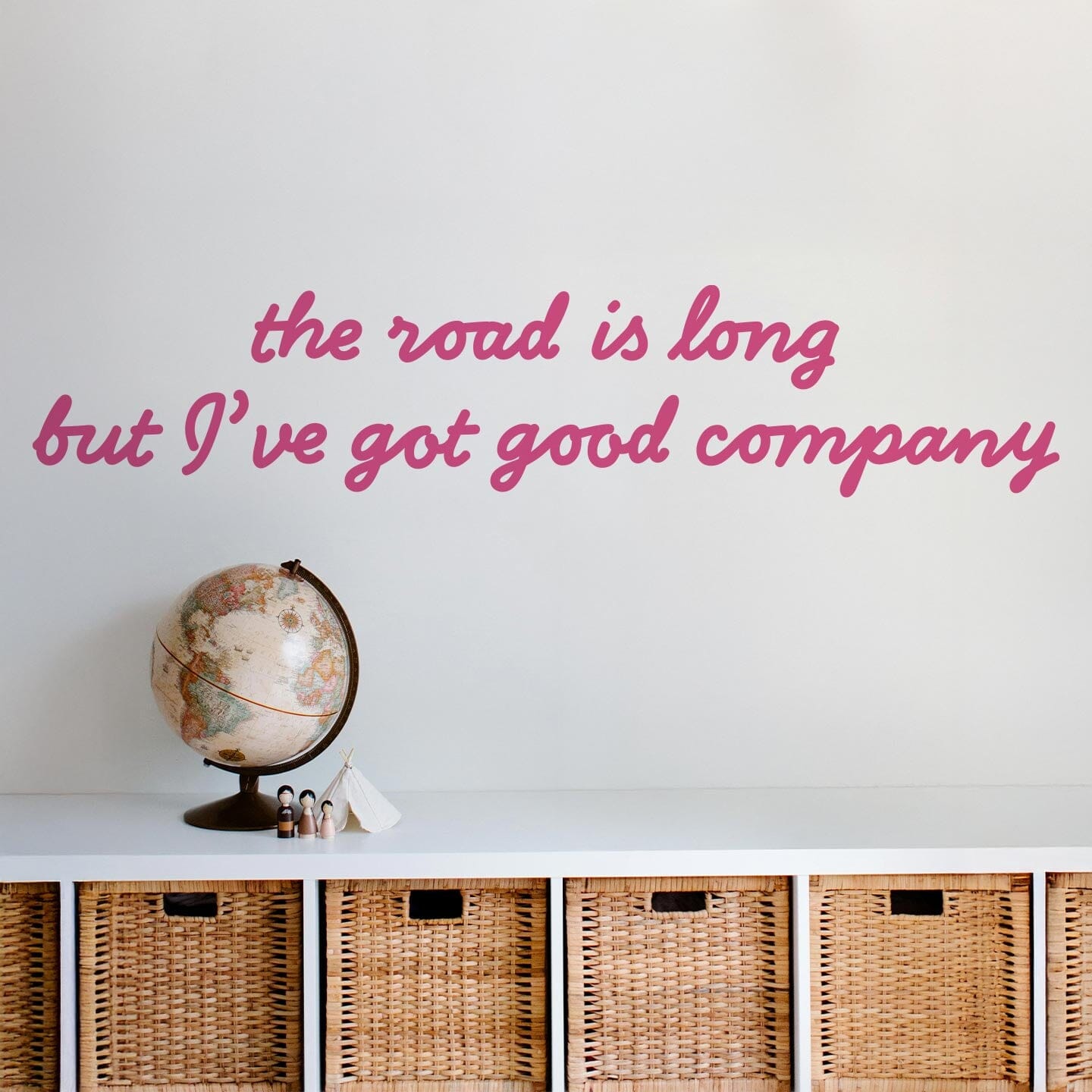 The Road is Long Calligraphy Wall Decal Decals Urbanwalls 