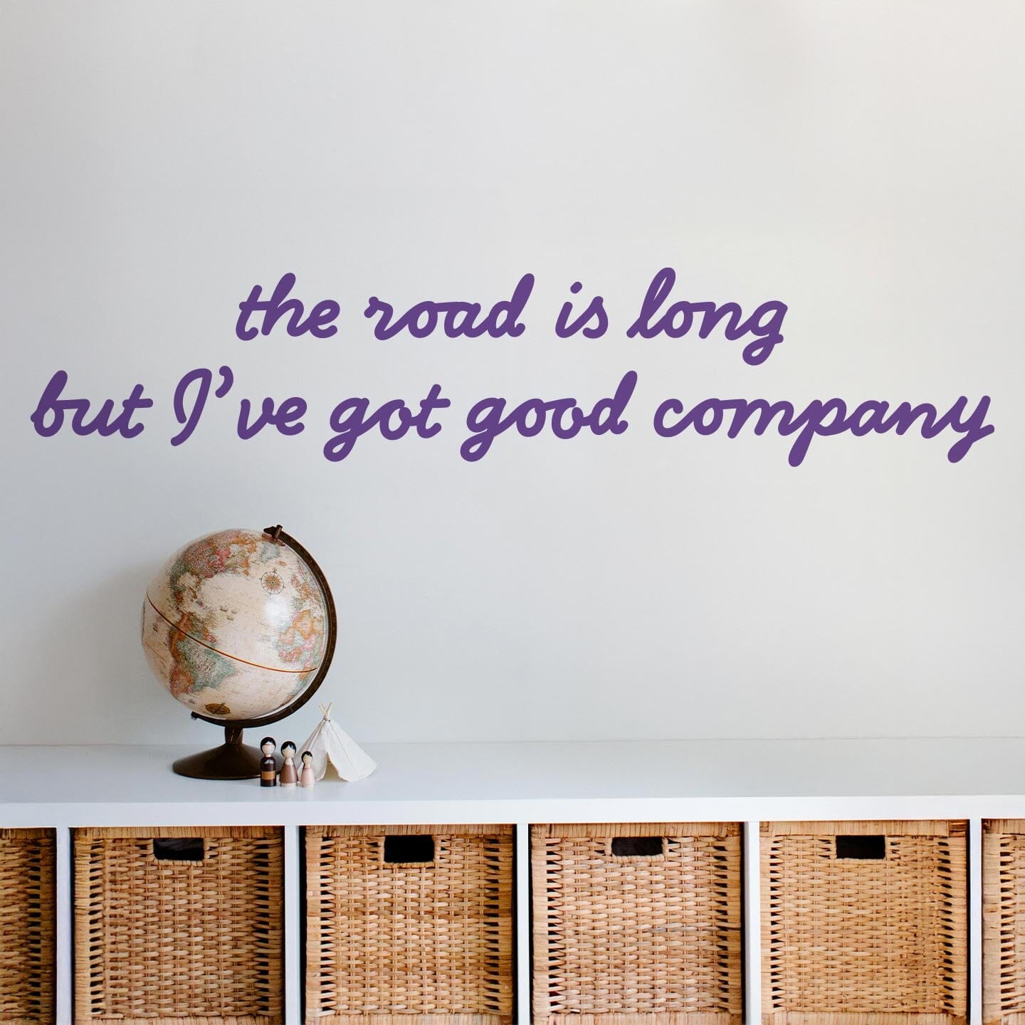 The Road is Long Calligraphy Wall Decal Decals Urbanwalls 