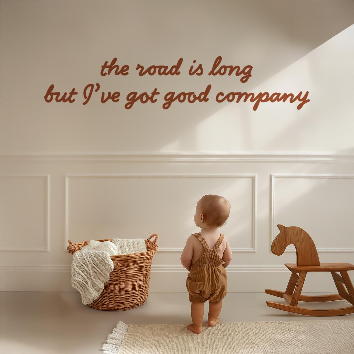 The Road is Long Calligraphy Wall Decal Decals Urbanwalls 
