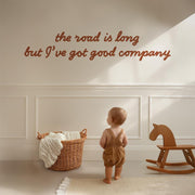 The Road is Long Calligraphy Wall Decal Decals Urbanwalls 