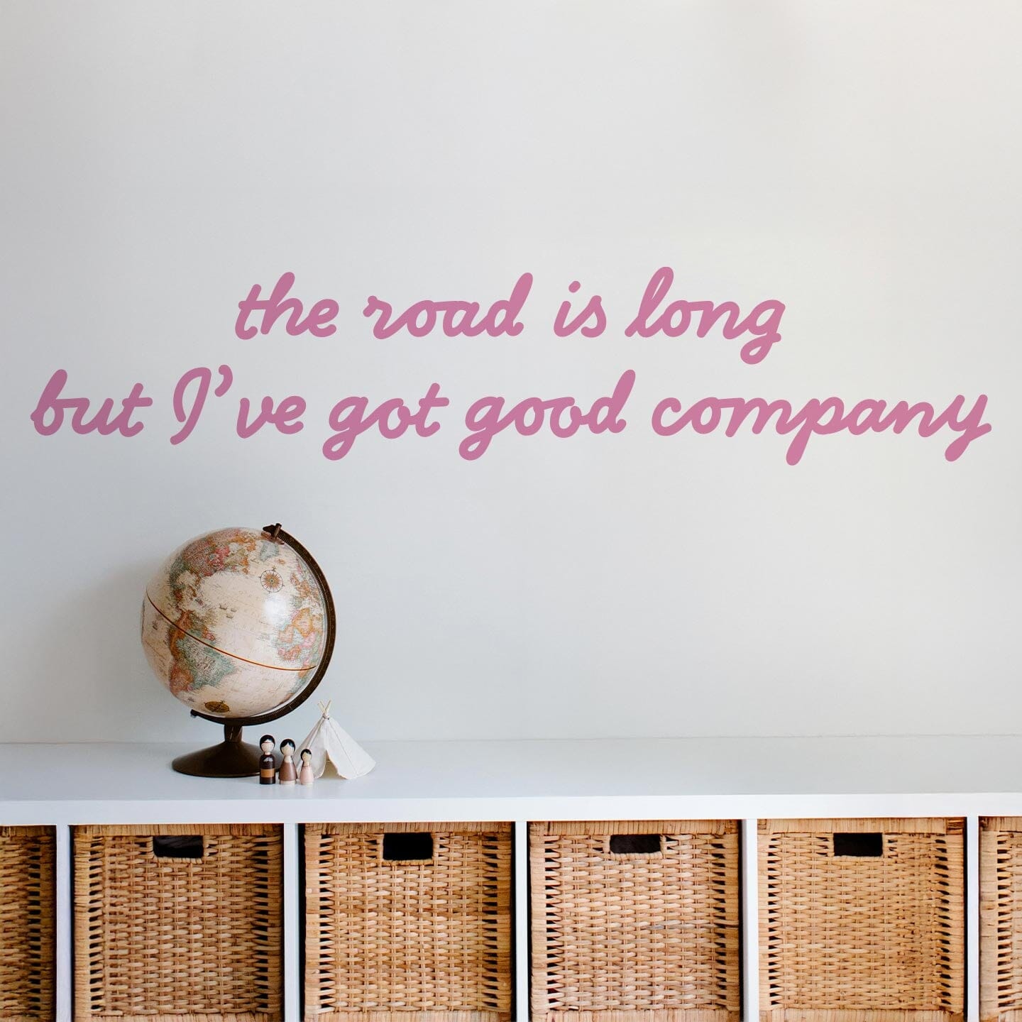 The Road is Long Calligraphy Wall Decal Decals Urbanwalls 