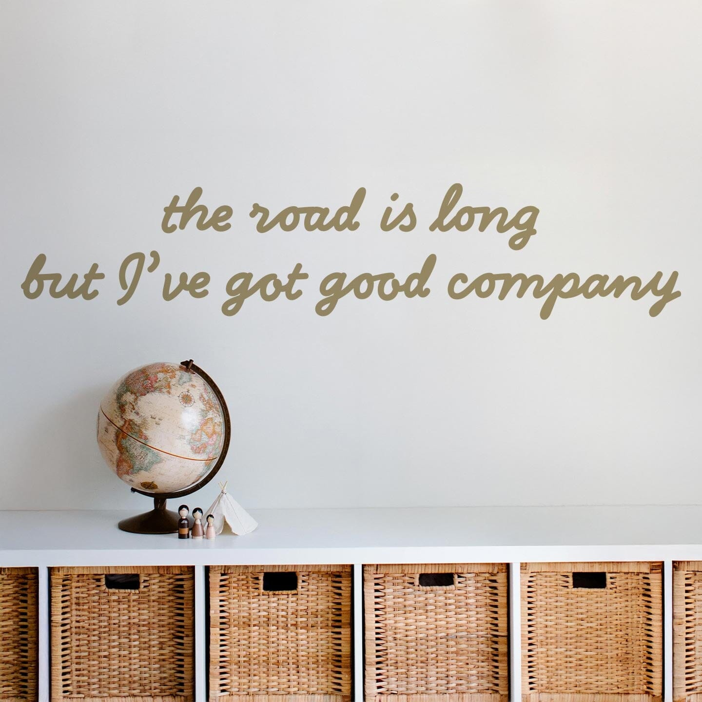 The Road is Long Calligraphy Wall Decal Decals Urbanwalls 