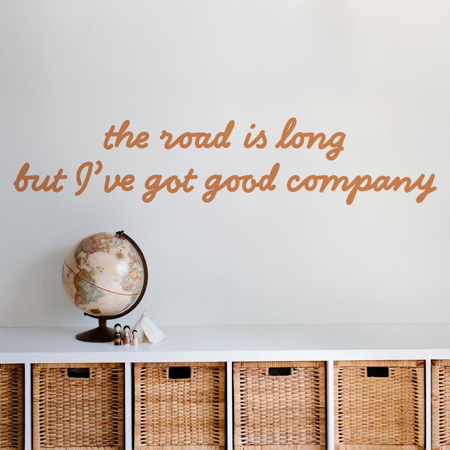 The Road is Long Calligraphy Wall Decal Decals Urbanwalls 