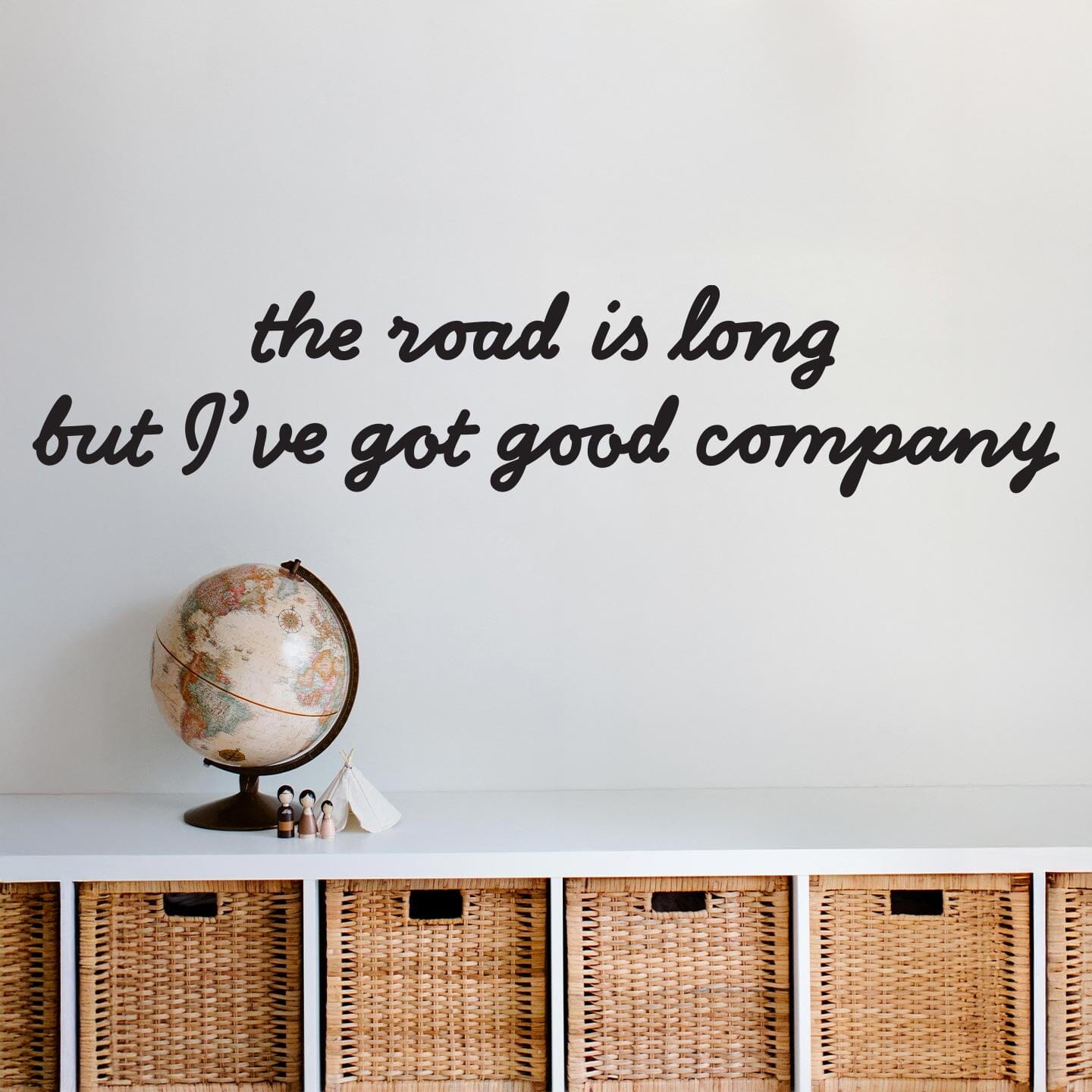 The Road is Long Calligraphy Wall Decal Decals Urbanwalls 