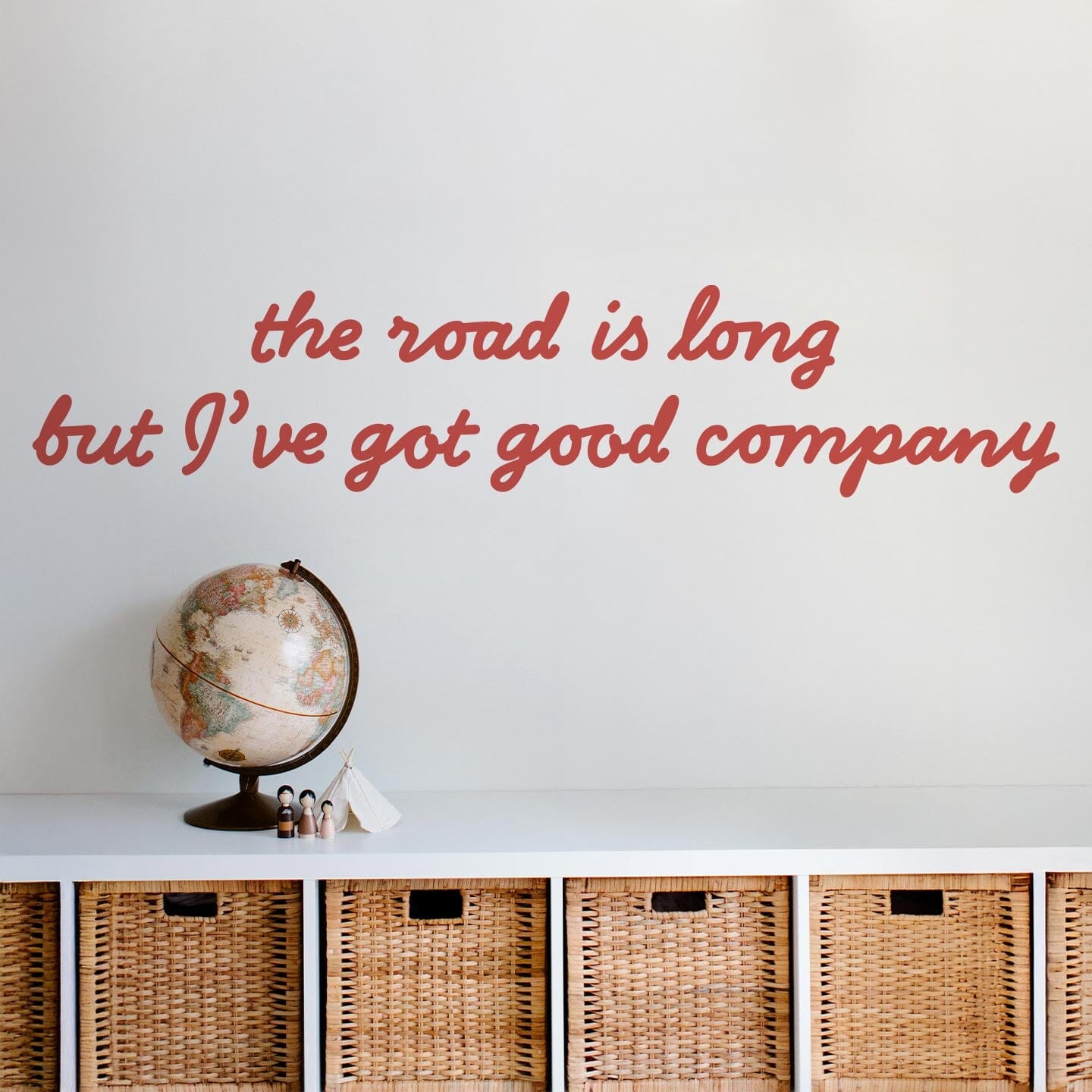The Road is Long Calligraphy Wall Decal Decals Urbanwalls 