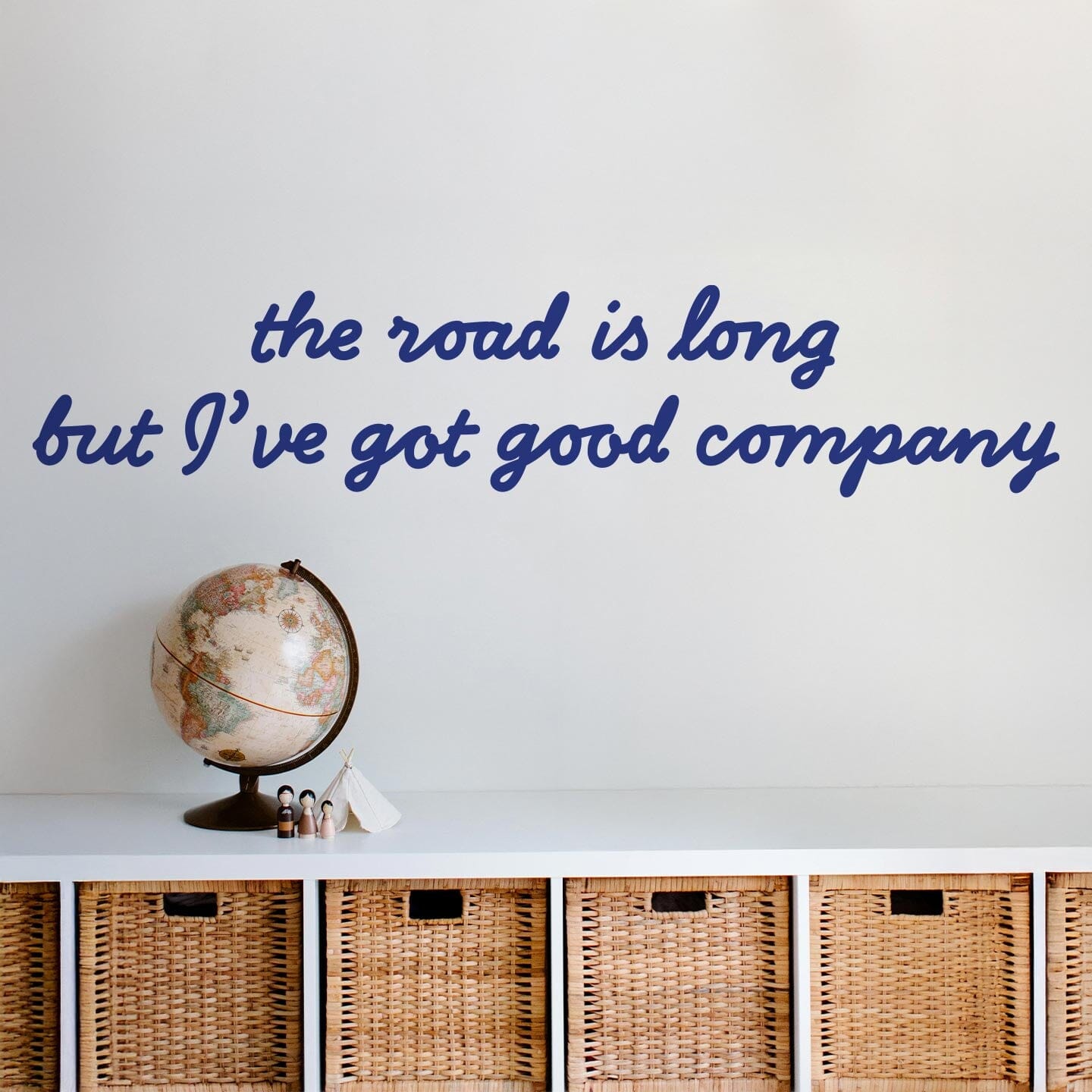 The Road is Long Calligraphy Wall Decal Decals Urbanwalls 