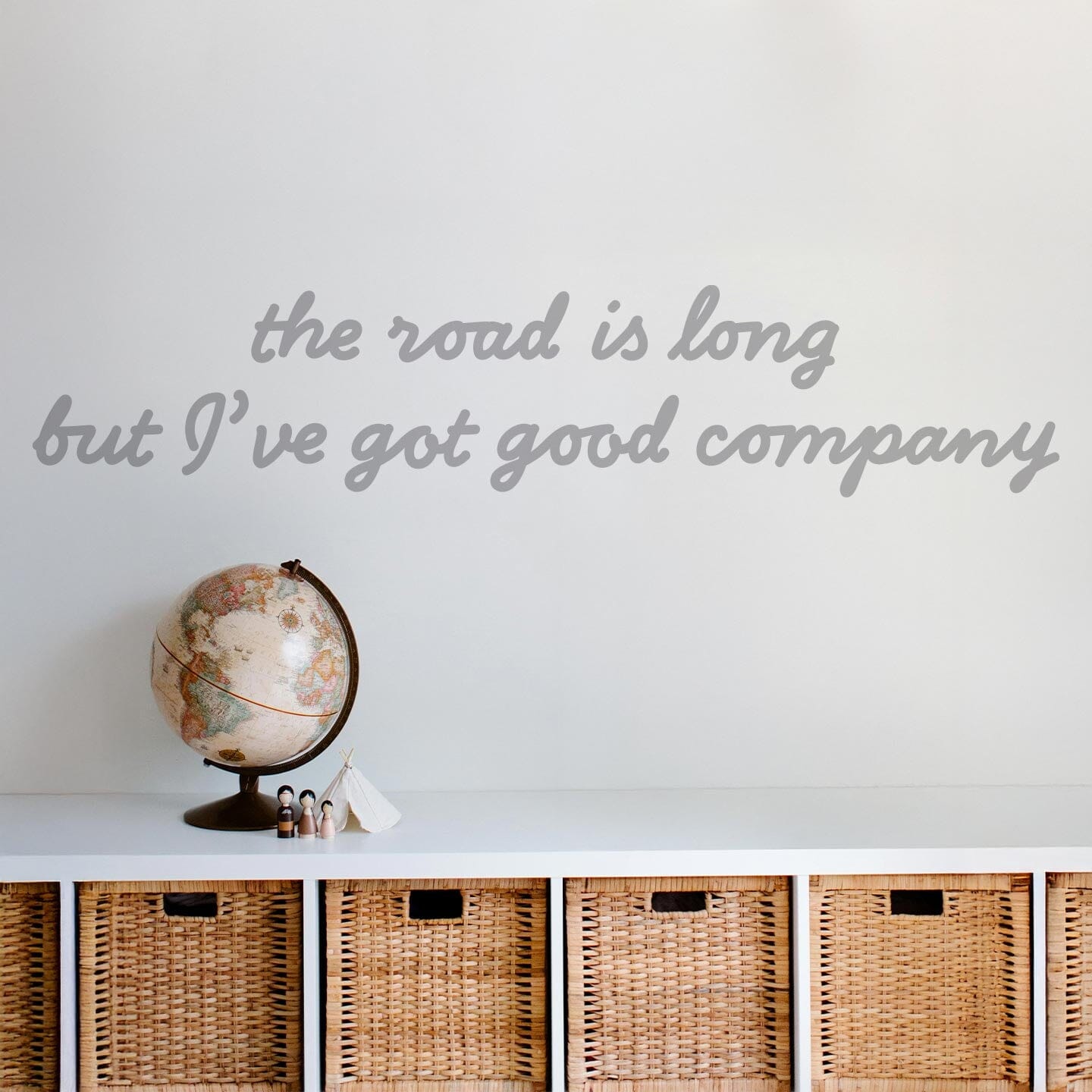 The Road is Long Calligraphy Wall Decal Decals Urbanwalls 