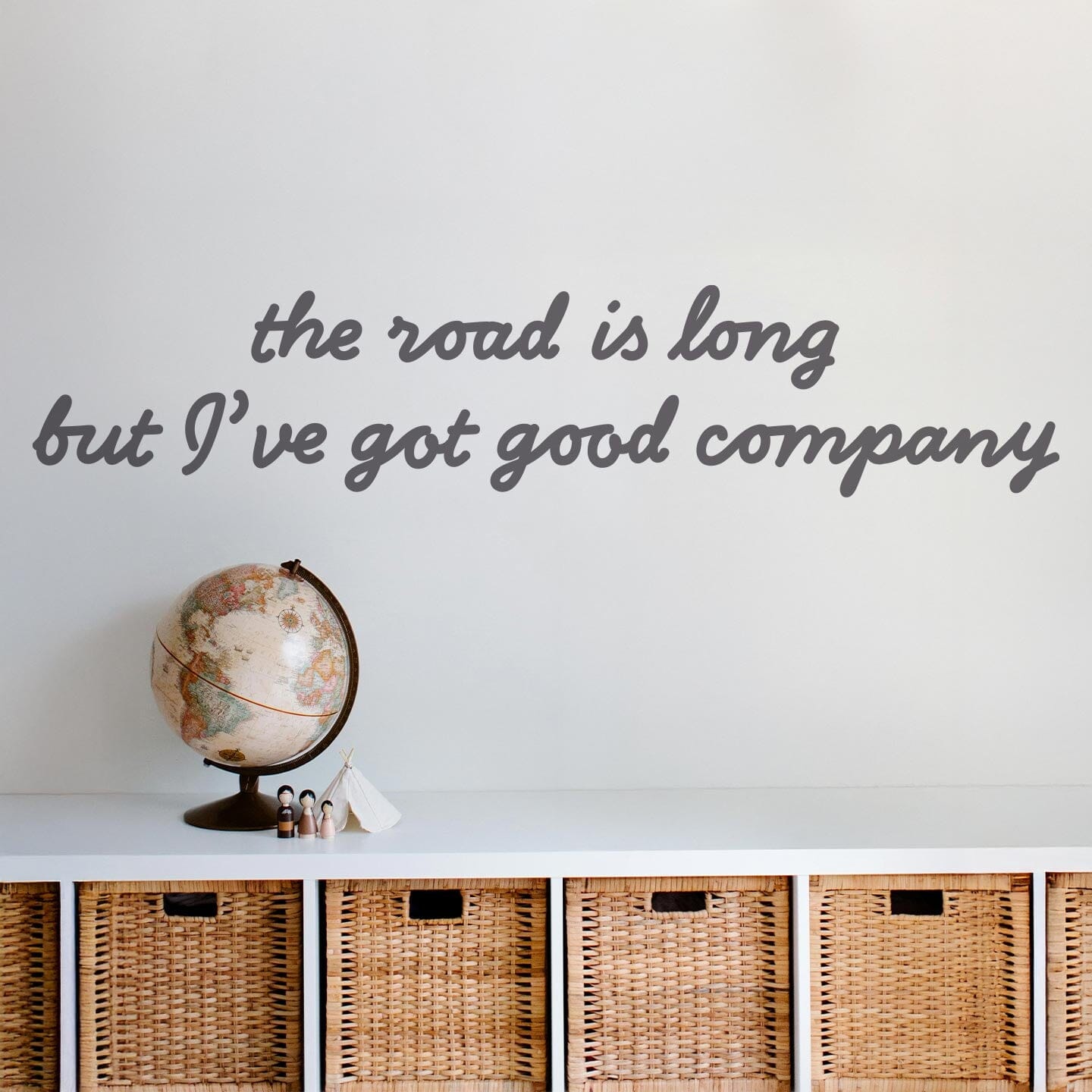 The Road is Long Calligraphy Wall Decal Decals Urbanwalls 