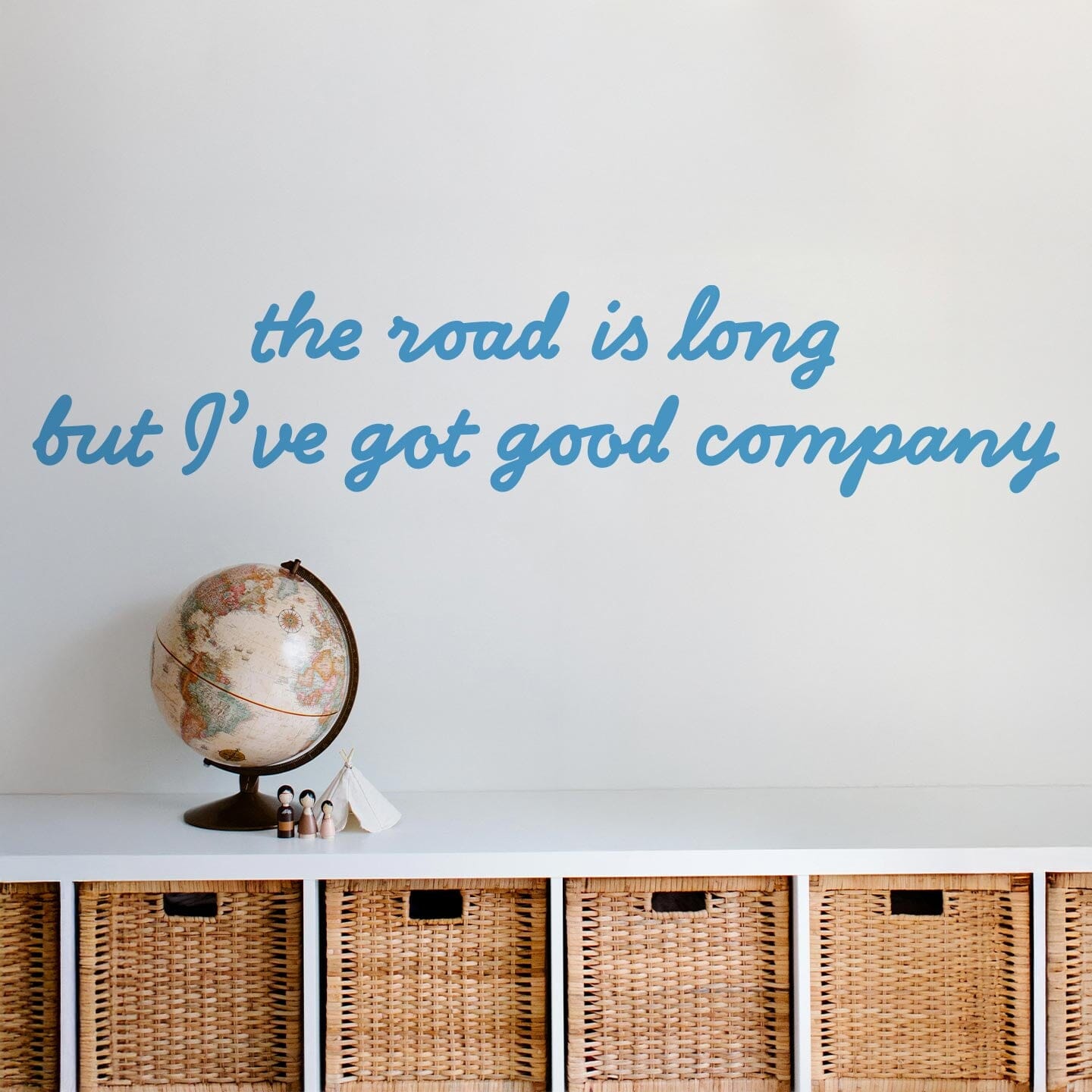 The Road is Long Calligraphy Wall Decal Decals Urbanwalls 