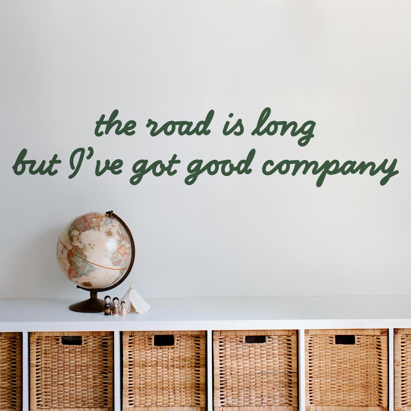 The Road is Long Calligraphy Wall Decal Decals Urbanwalls 