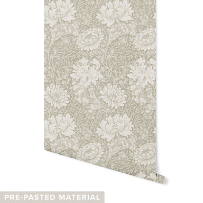 Water Lily Wallpaper Wallpaper Mia Parres Pre-pasted Light Loon DOUBLE ROLL : 46" X 4 FEET
