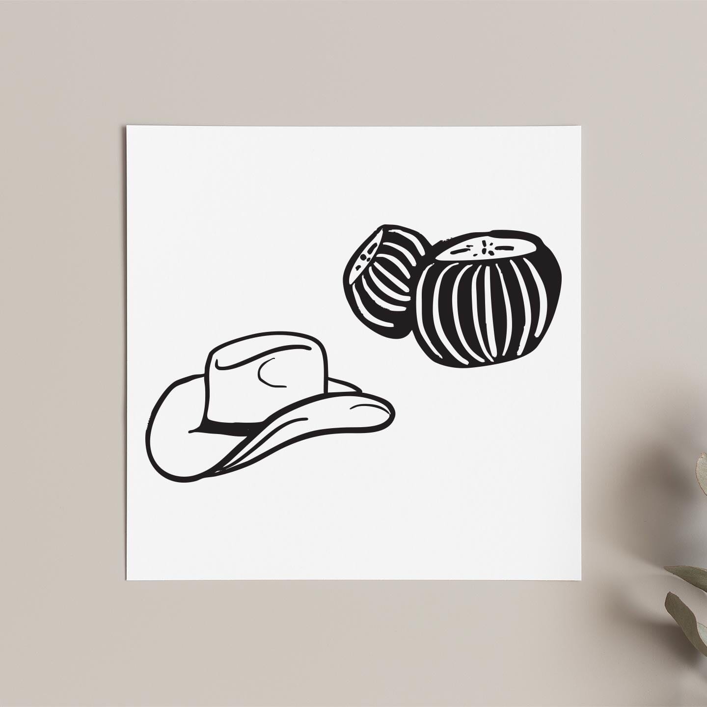 Western Desert Wall Decals Decals Ginger Hamilton Standard Wall Sample Black