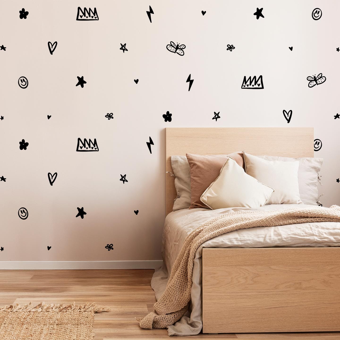 Wild Bloom Wall Decals Decals Ginger Hamilton Black 