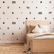 Wild Bloom Wall Decals Decals Ginger Hamilton Black 