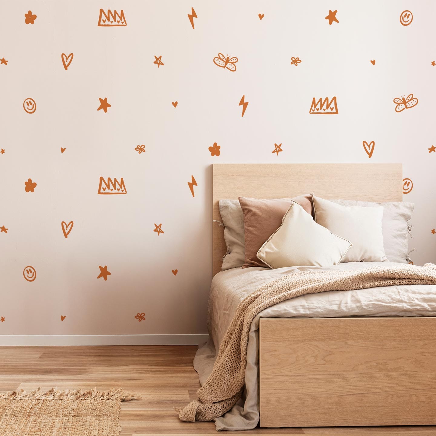 Wild Bloom Wall Decals Decals Ginger Hamilton Orange 