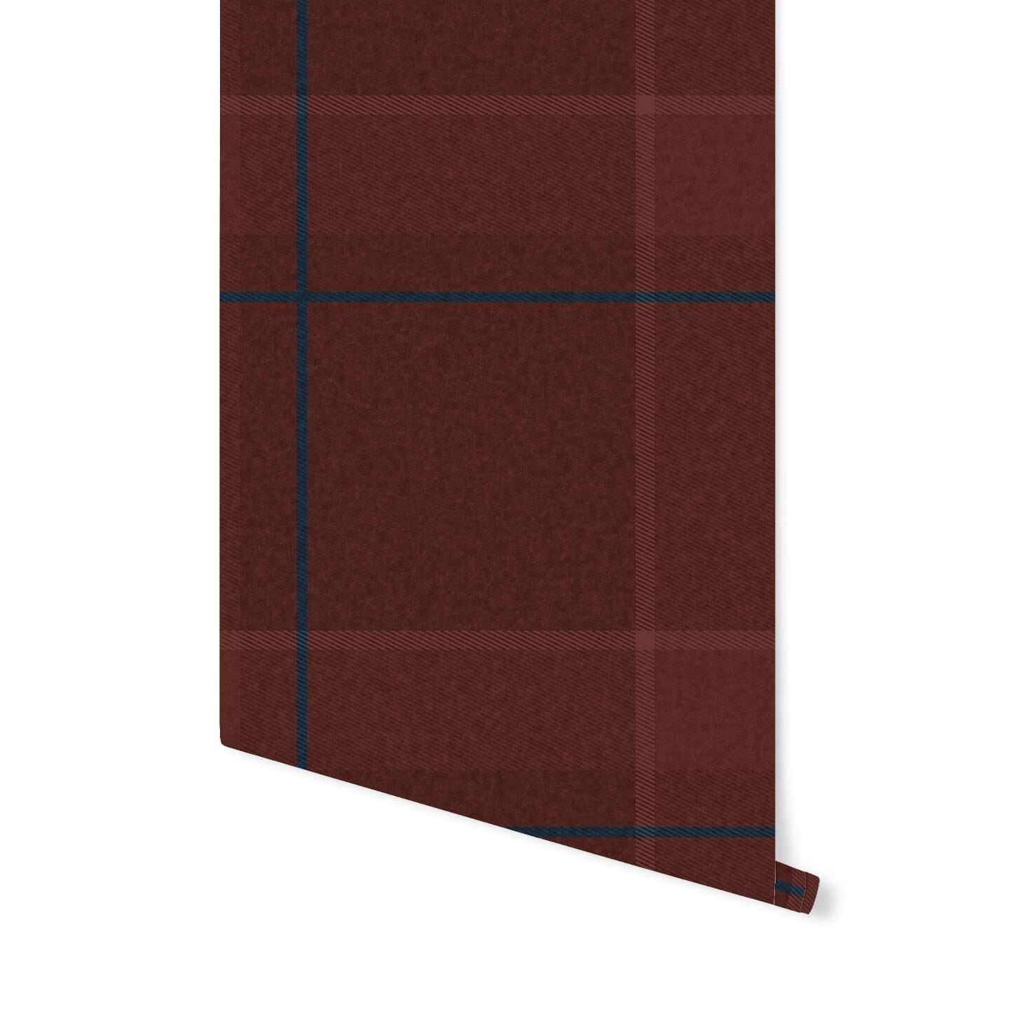 Woven Plaid Wallpaper Wallpaper Coley Arnold Peel & Stick 4 FEET Cranberry