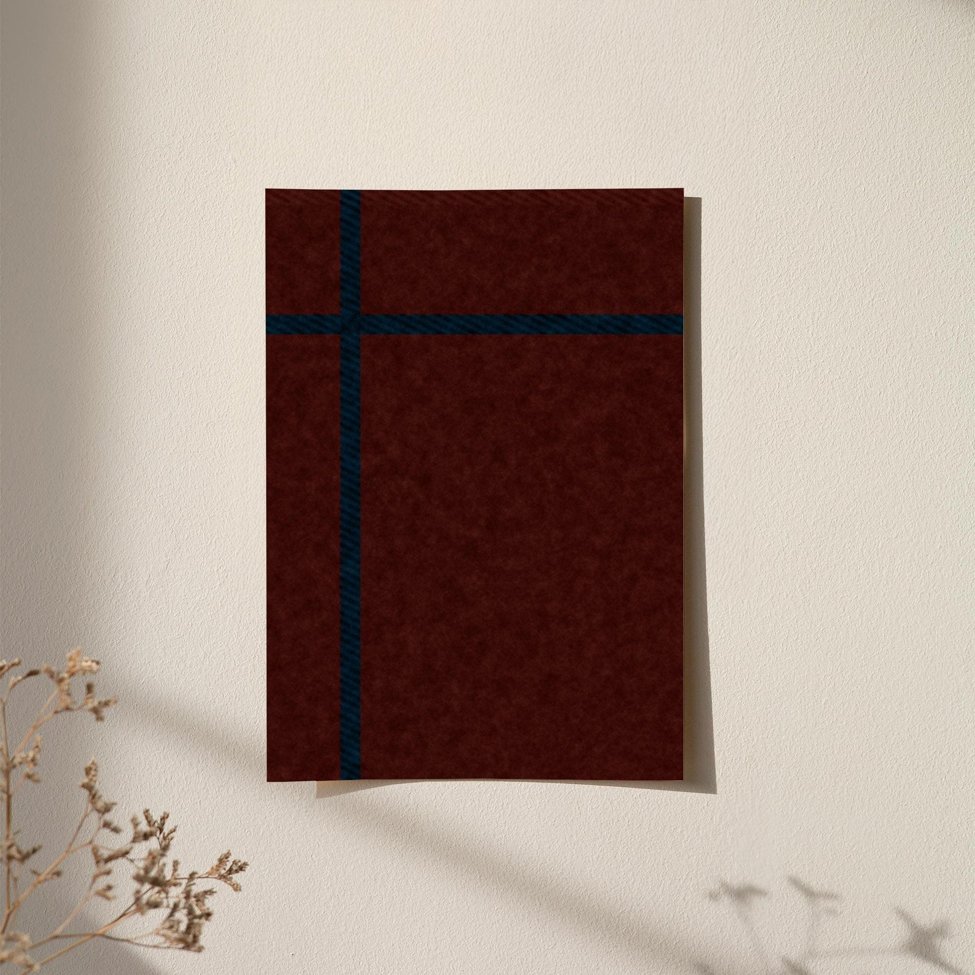 Woven Plaid Wallpaper Wallpaper Coley Arnold Peel & Stick Sample Cranberry