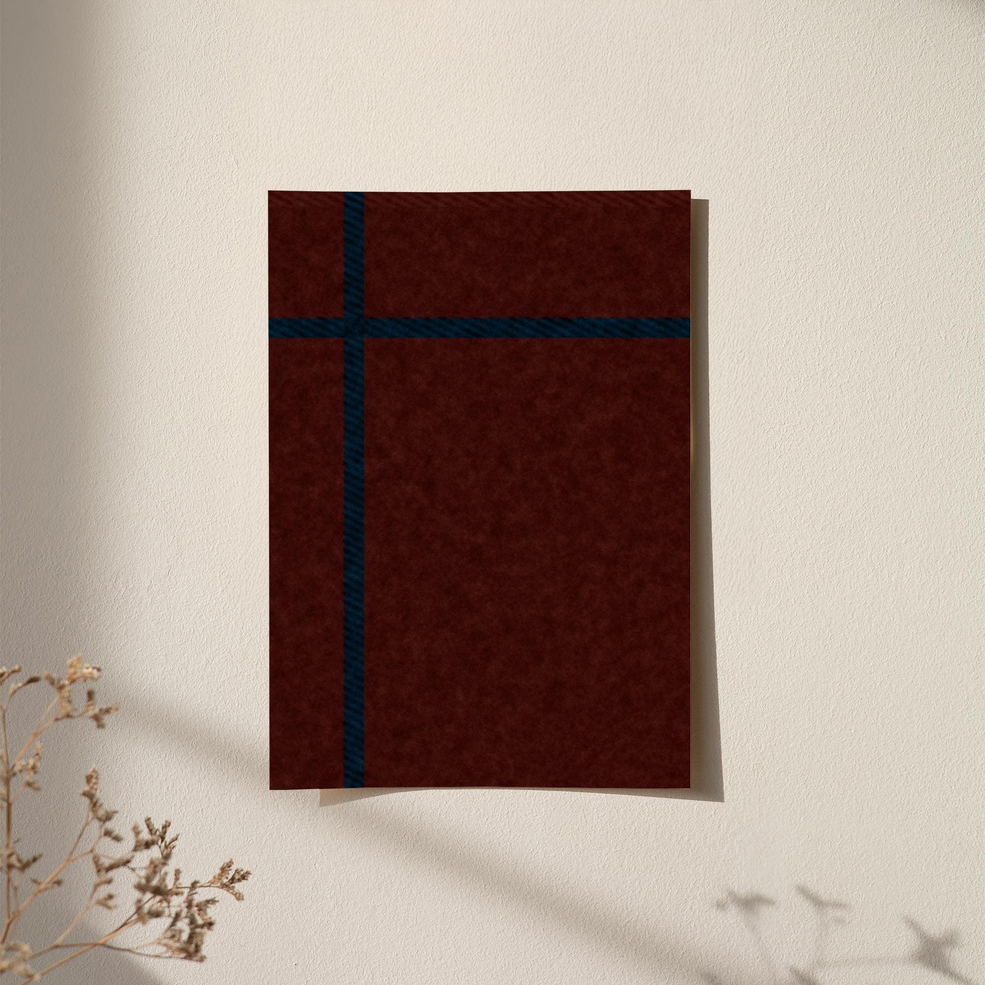 Woven Plaid Wallpaper Wallpaper Coley Arnold Peel & Stick Sample Cranberry