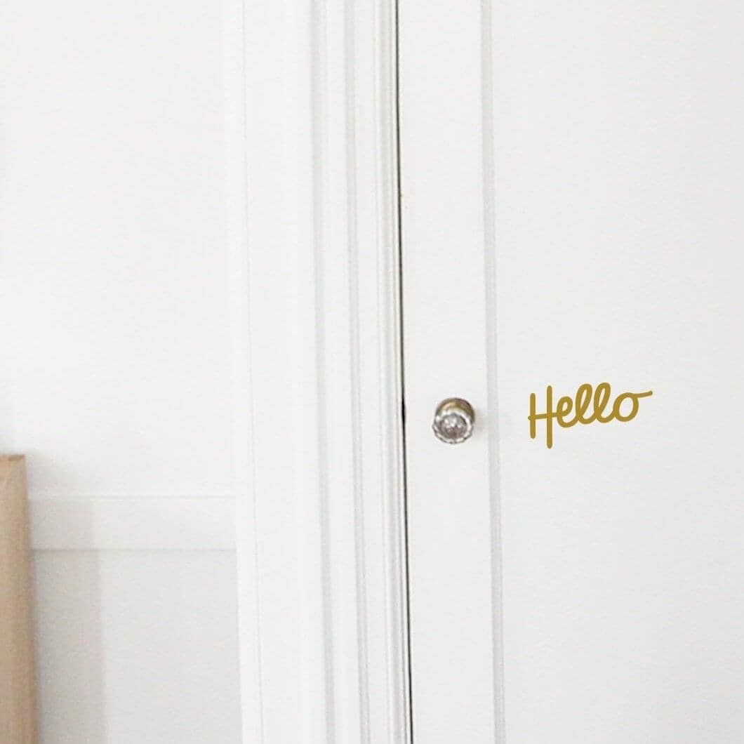 A Little Hello Door Decal Decals Urbanwalls 