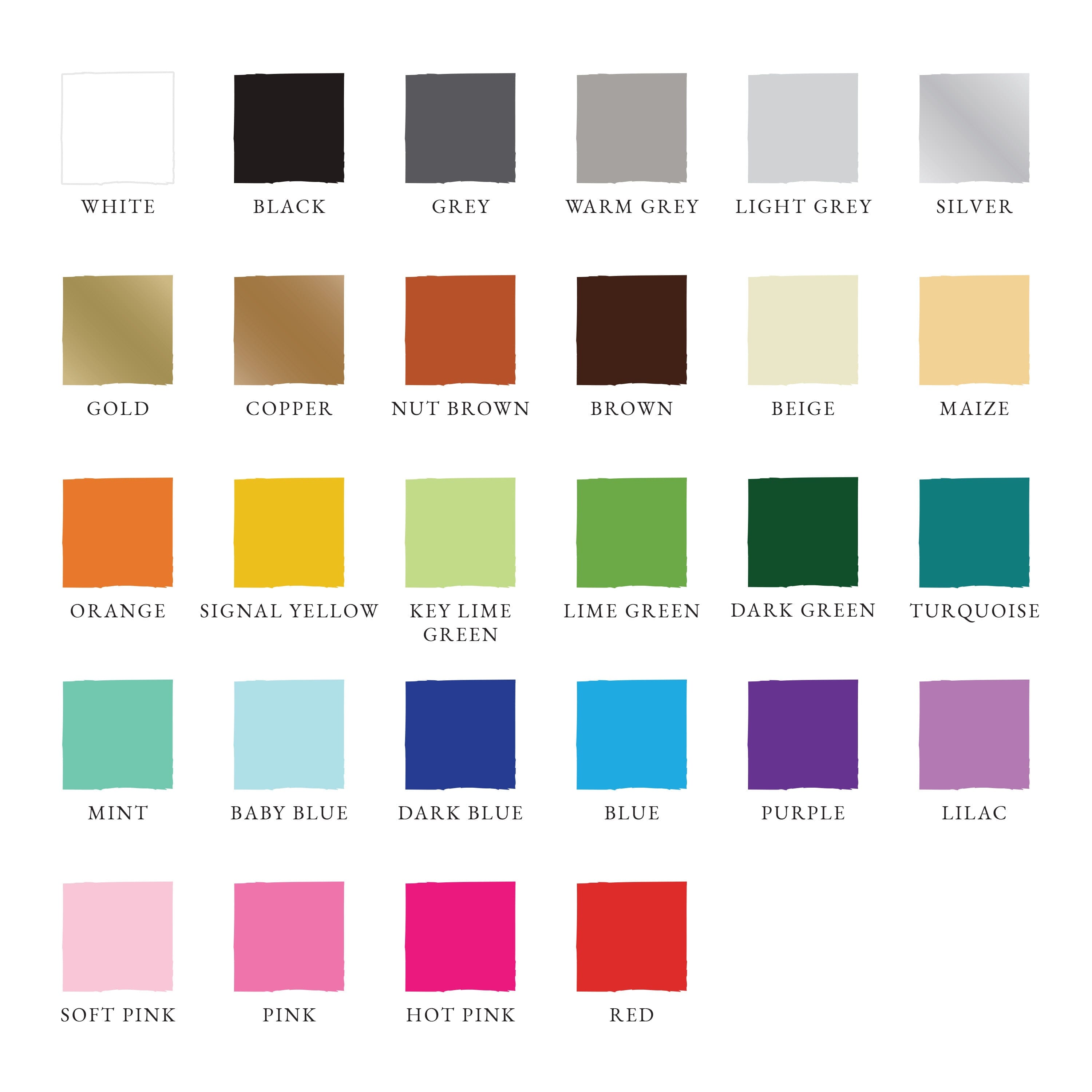 Basic Color Sample Strips Decals Urbanwalls 