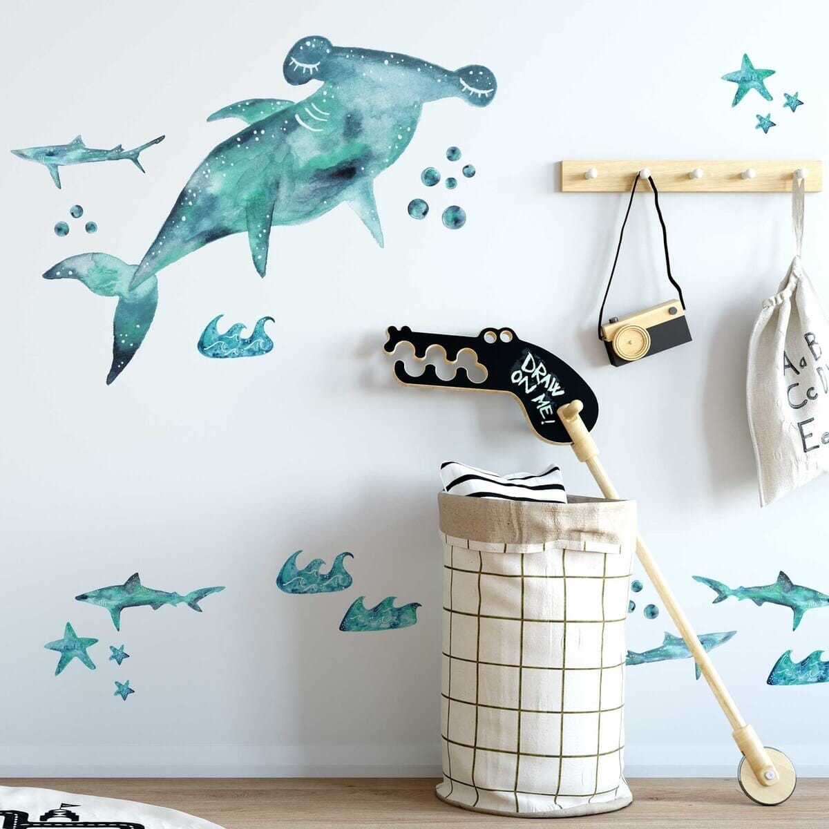 Big Shark Wall Decals Decals Urbanwalls Standard Wall Full Order Blue