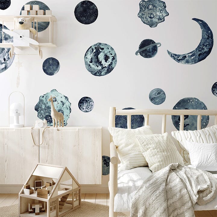 Blue Planets Wall Decals Decals Urbanwalls Standard Wall 