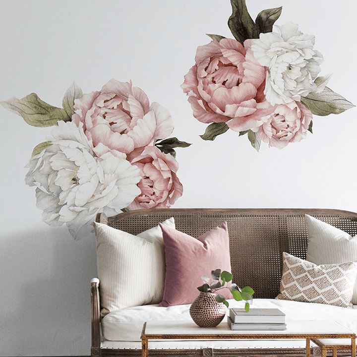 Blushing Peonies Wall Decals Decals Urbanwalls 