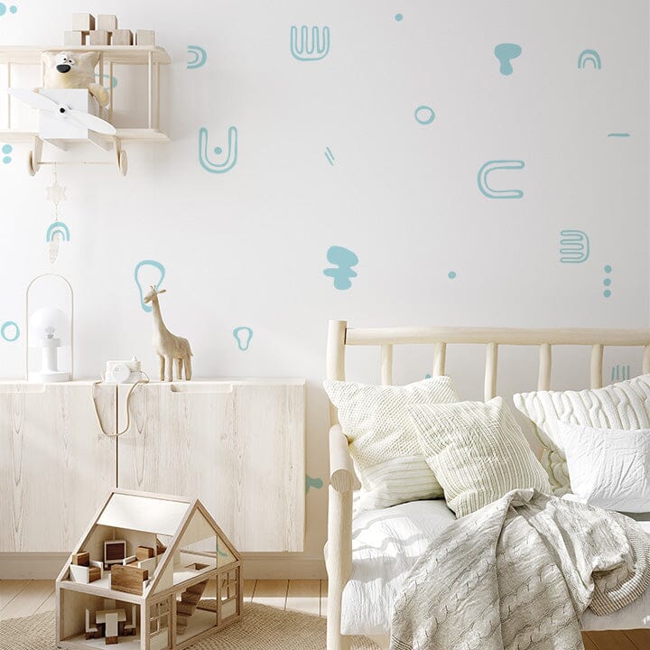 Bohemian Rhythms Wall Decals Decals Urbanwalls Baby Blue 